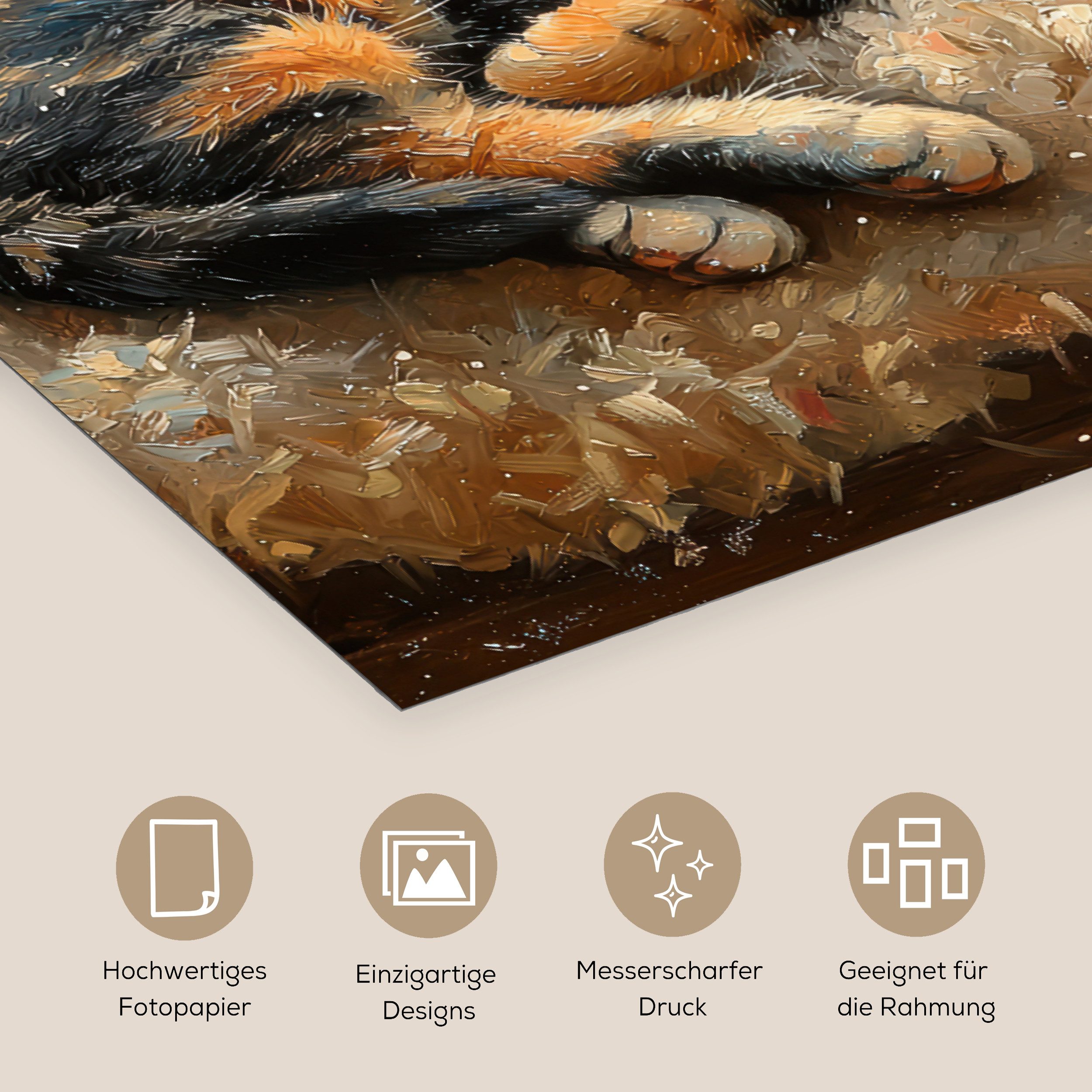 MuchoWow Poster Katze - Weihnachten - Winter - Tier, (1 St), Wandbild, Wohnzimmer Deko, Qualitätsdruck Dickes Papier, 60x90 cm