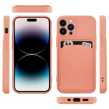 CoolGadget Handyhülle Card Case Handy Tasche für Apple iPhone 14 Pro Max 6,7 Zoll, Silikon Schutzhülle mit Kartenfach für iPhone 14 Pro Max Hülle