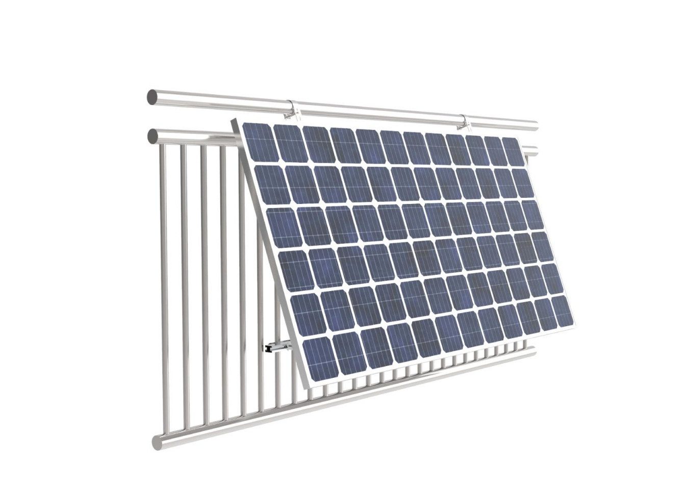 Kseng Balkonkraftwerk Balkon Solarmodul halterung 0–30° Verstellbar Montageset für Geländer, Vormontiert