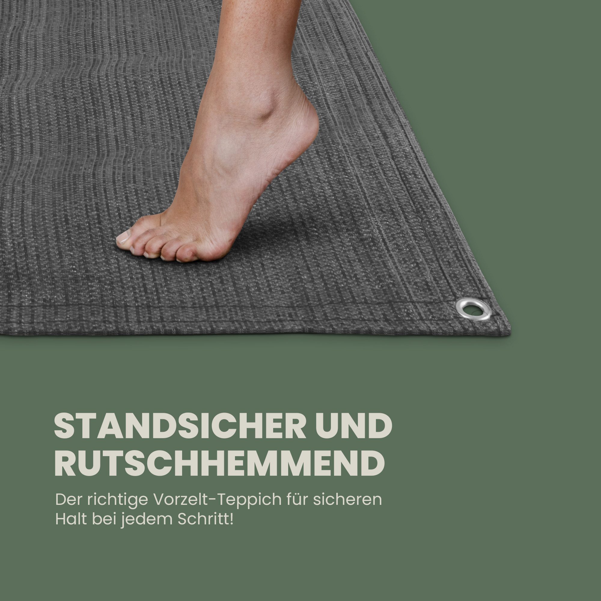Bestlivings Zeltteppiche HDPE für Garten, Camping & Reisen, inkl. Ösen und Kunststoff-Heringe, wetterfest, UV-beständig – Bild 5 von 5