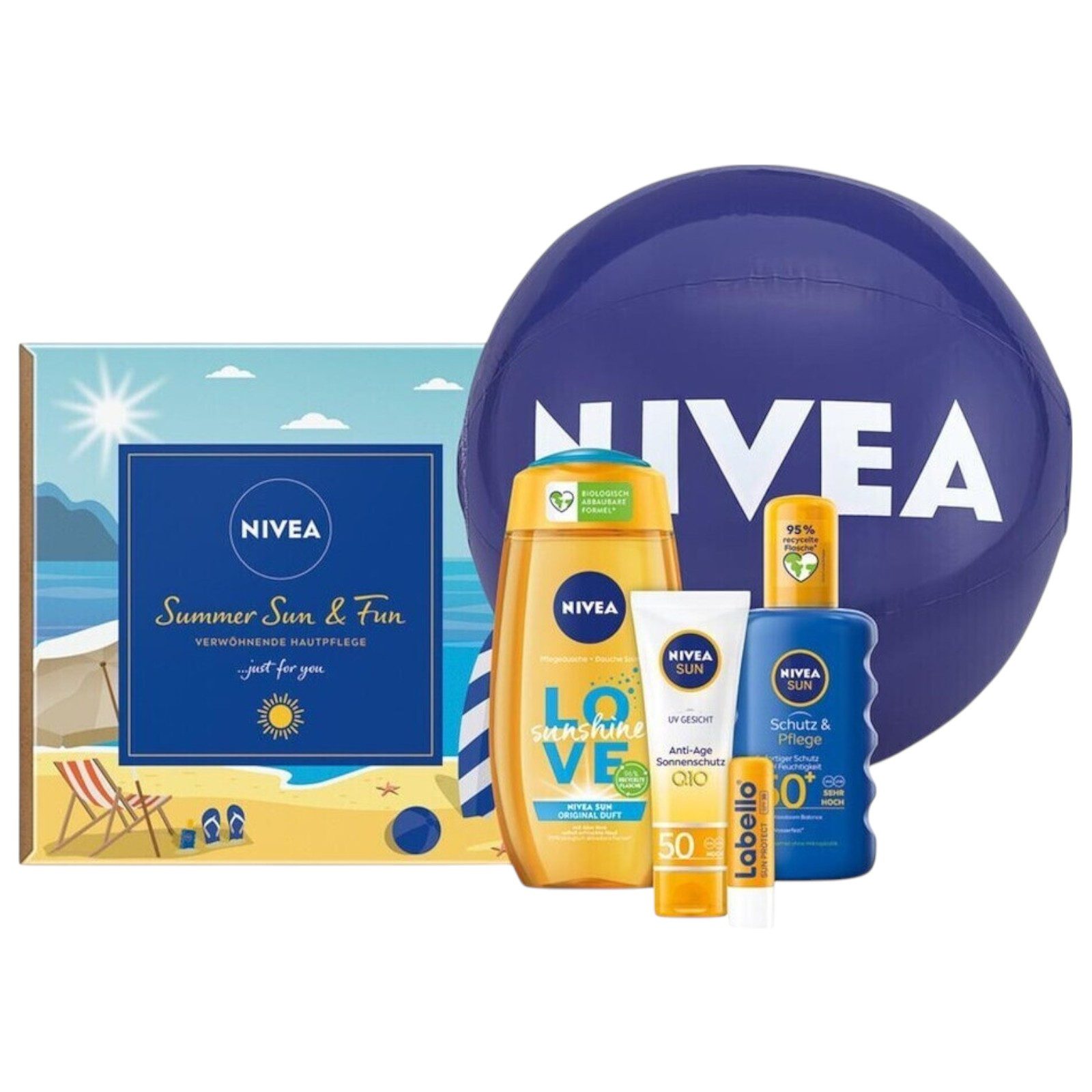 Nivea Sun Sonnenschutzcreme NIVEA Geschenkset Summer Sun & Fun, 5-teilig, 5-tlg.