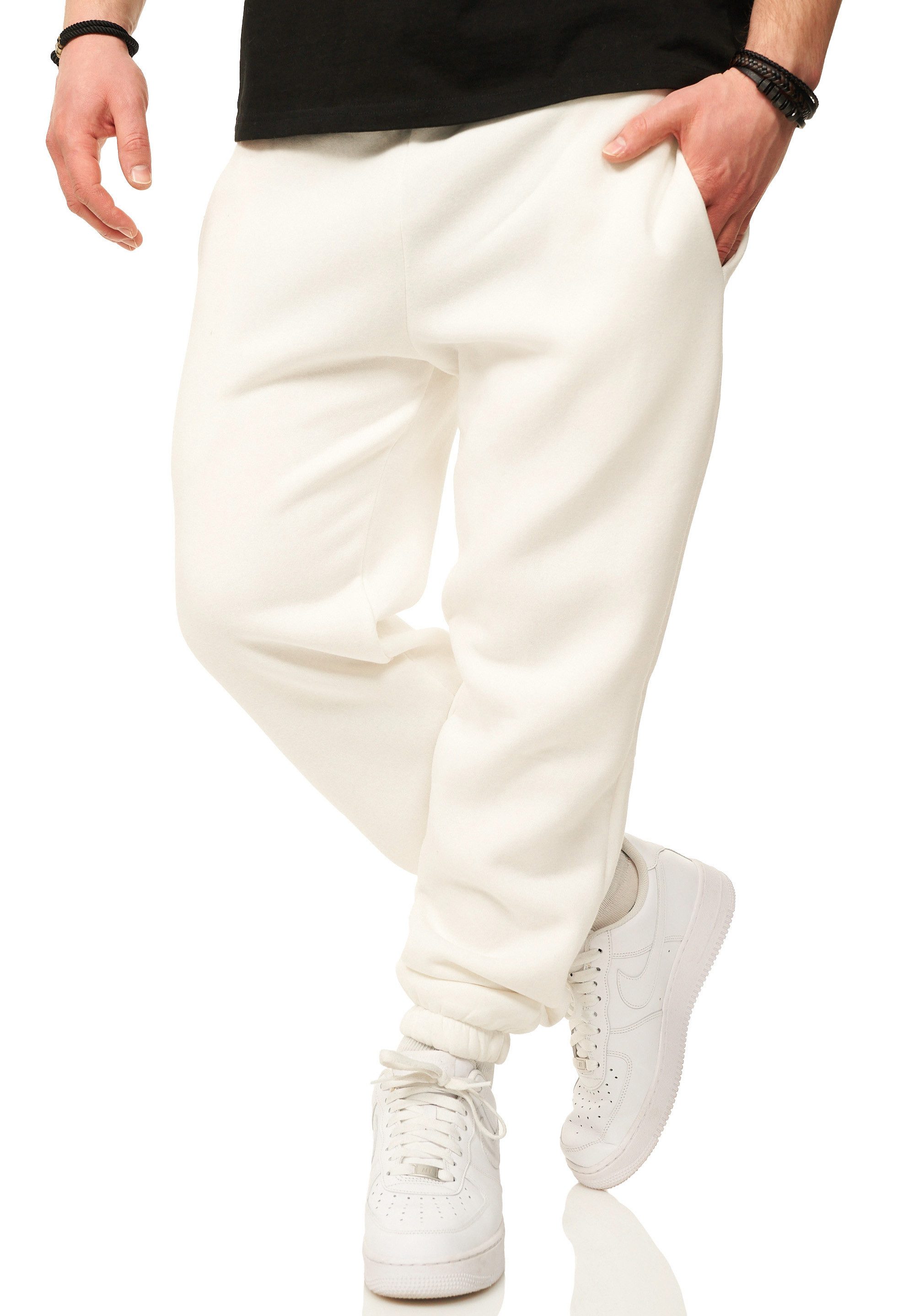 DAILY COTTON Jogginghose im Straight-Fit als Lange Trainingshose Sweatpants Herren Freizeithose mit Bündchen aus Baumwolle