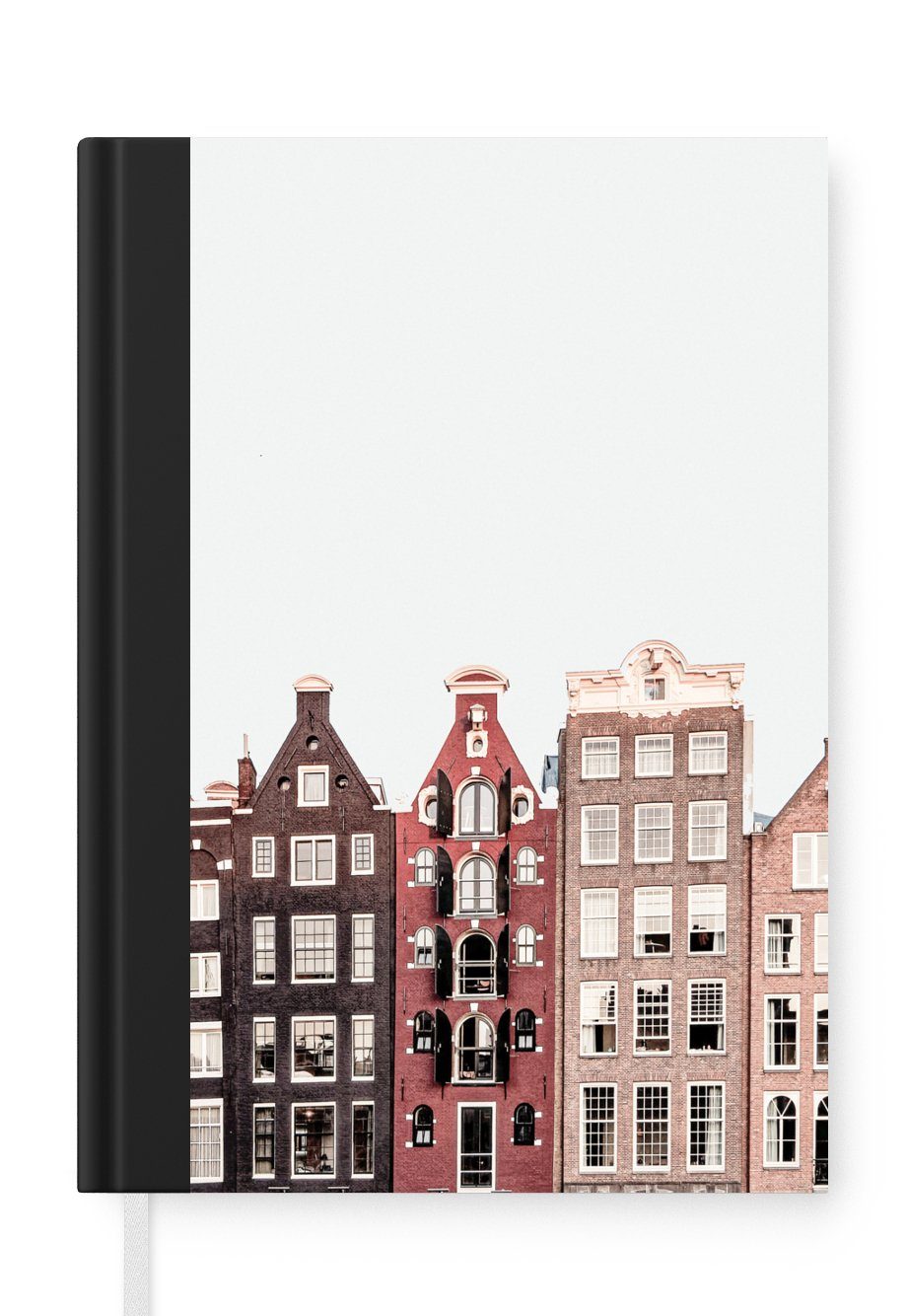 Merkzettel, Amsterdam - - Notizheft, A5, 98 Architektur Seiten, - Tagebuch, MuchoWow Häuser Journal, Notizbuch Straße, Haushaltsbuch