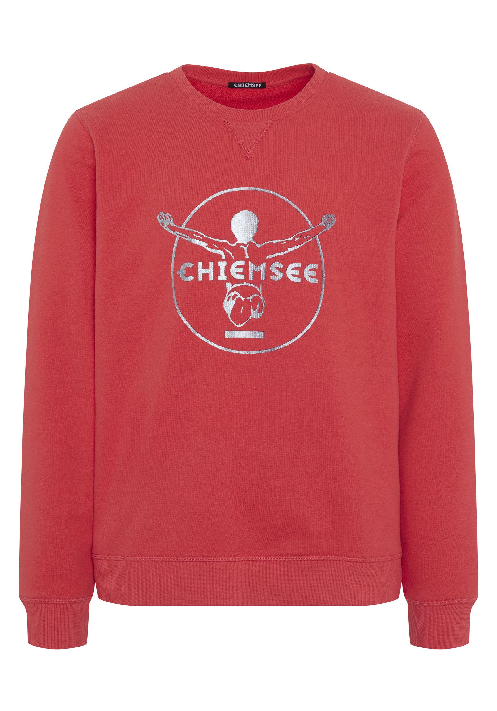 1 Chiemsee Sweater Label-Look im Sweatshirt 17-1663 Bittersweet