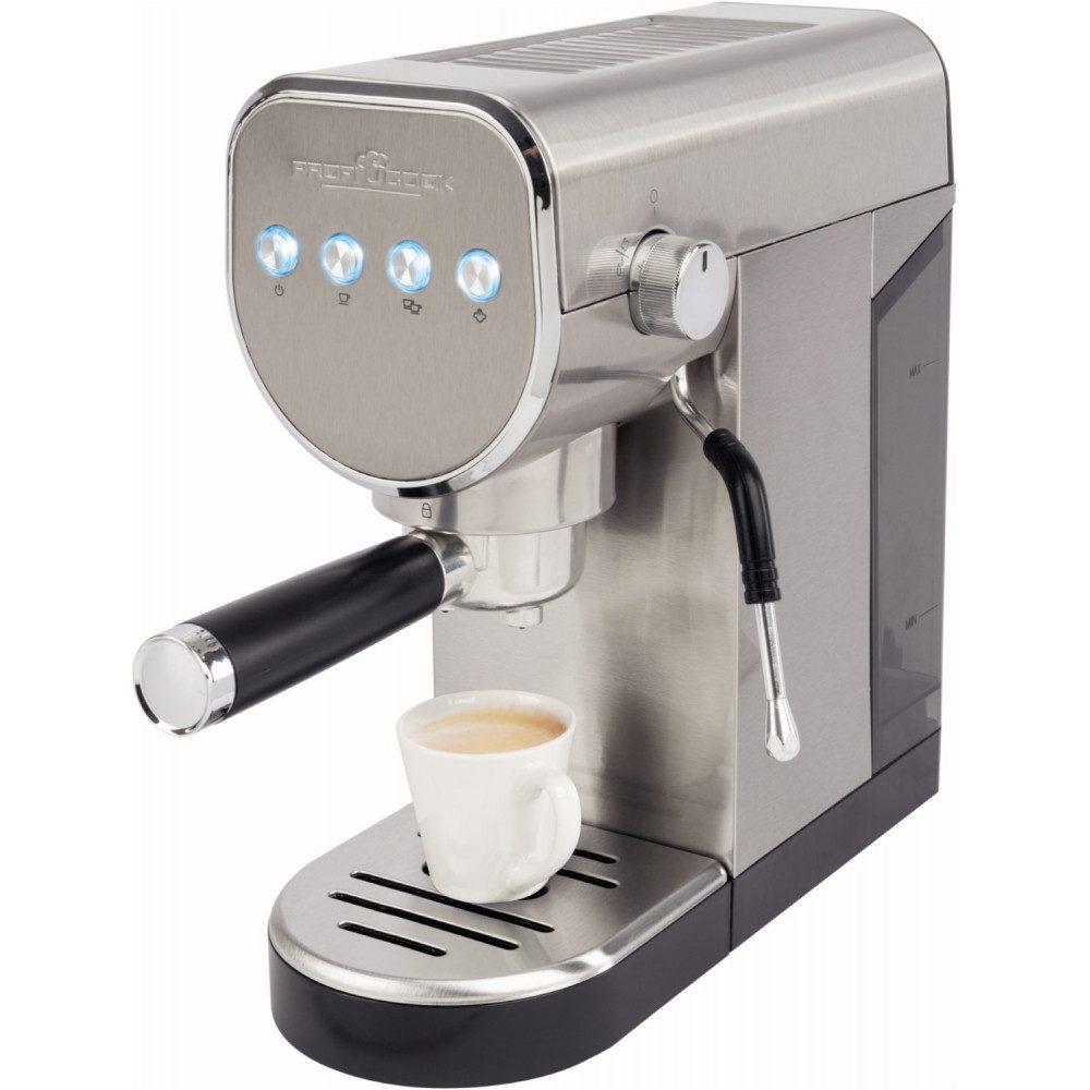 ProfiCook Siebträgermaschine 501265, 2in1 Espresso mit Kaffeepulver oder Kapseln
