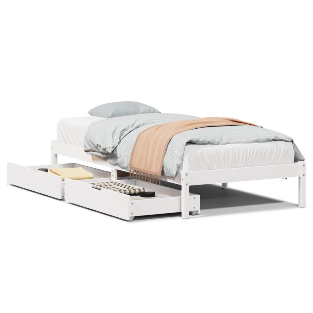 vidaXL Bett Massivholzbett ohne Matratze Weiß günstig online kaufen