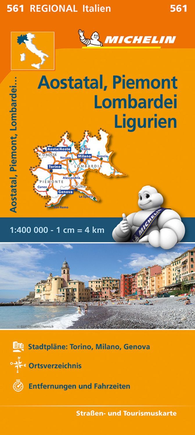 Michelin Aostatal, Piemont, Lombardei und Ligurien / diverse