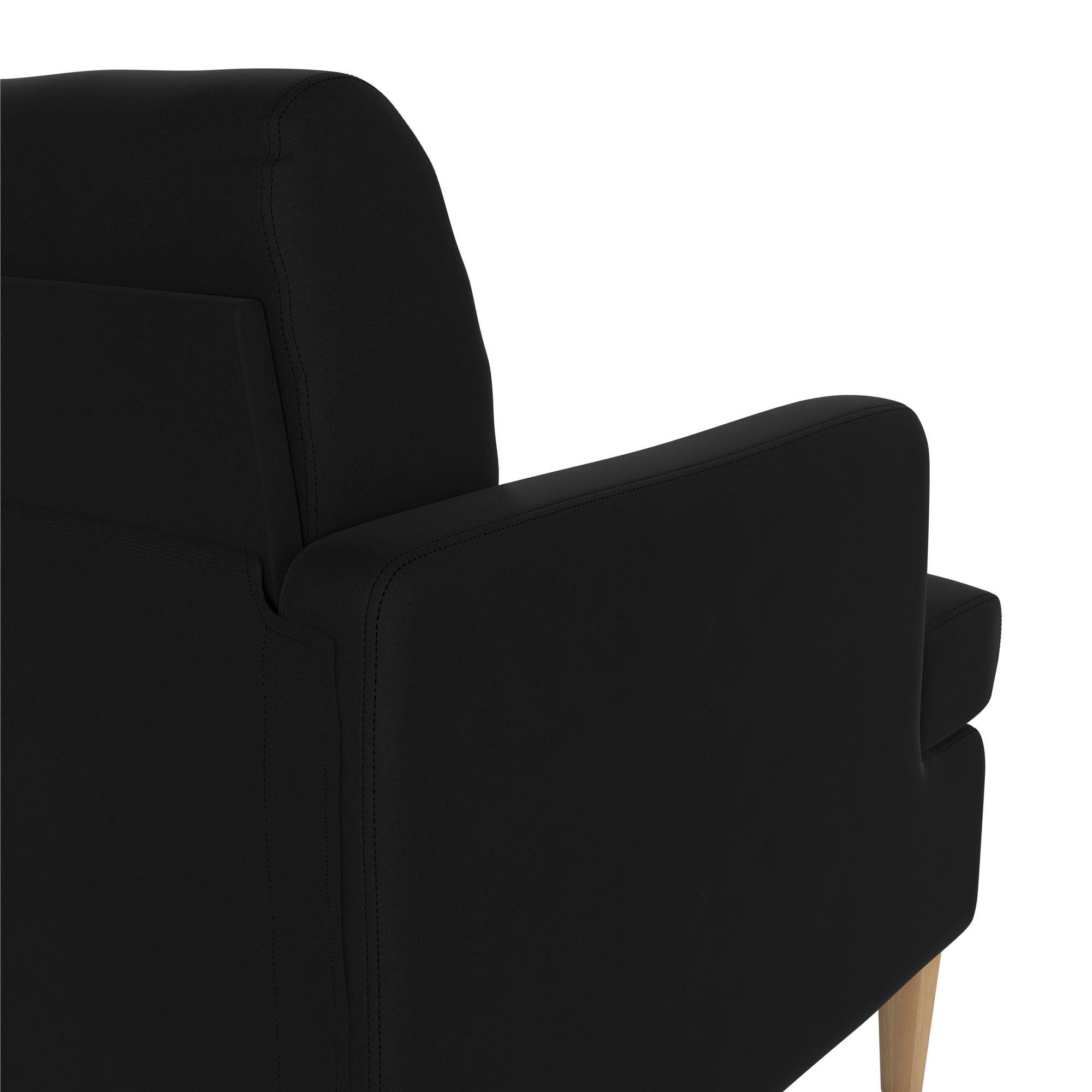 Couch, Stoffbezug, Corah, Länge 175 Sofa 3-Sitzer schwarz loft24 cm