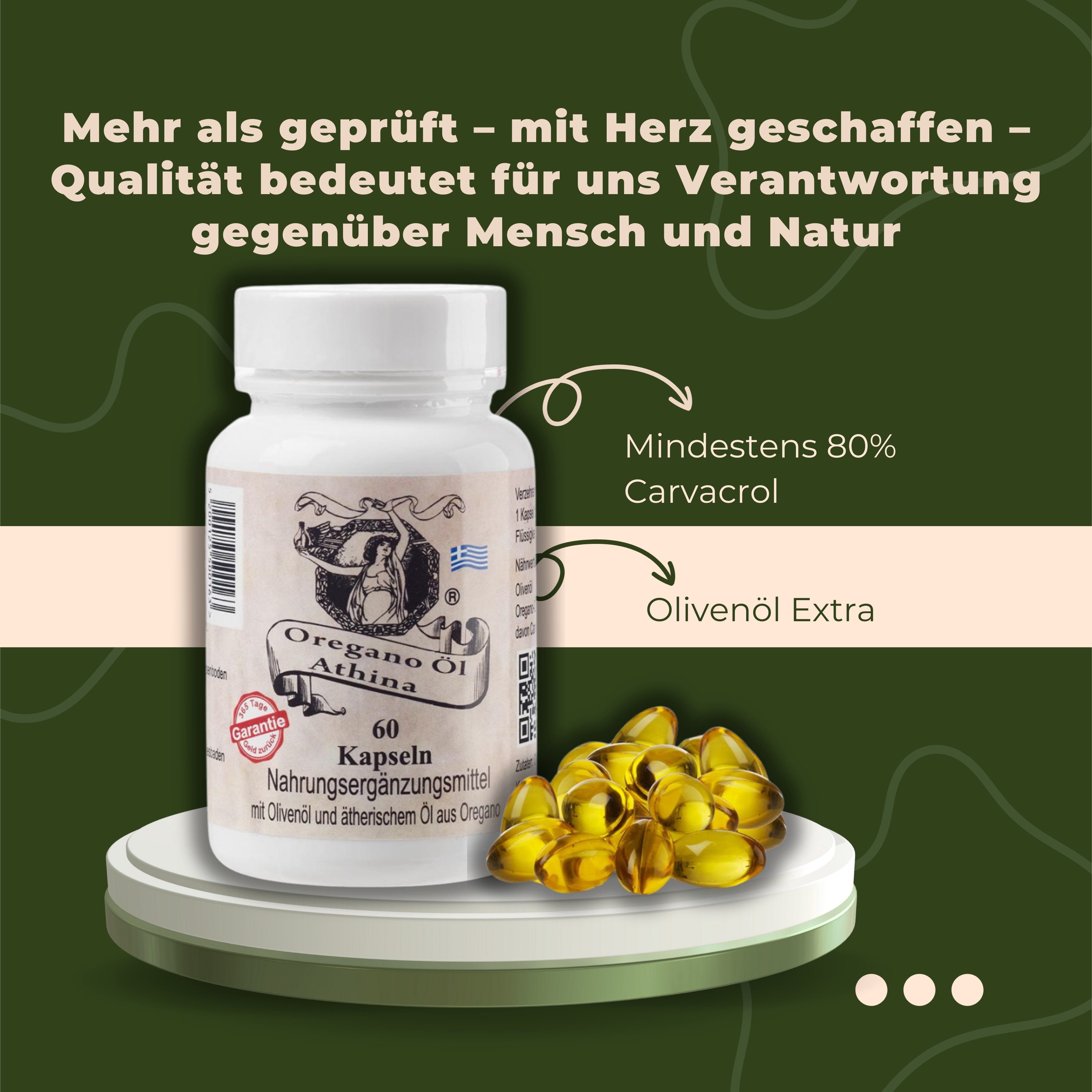 Athina Oregano Öl Softgels-Forte 80% Carvacrol Kapseln, 44 g