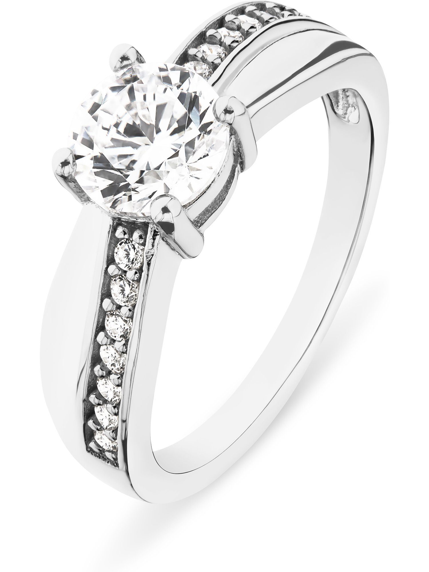 FAVS Silberring FAVS Damen-Damenring 925er Silber 1 Zirkonia, Zirkonia, synthetisch