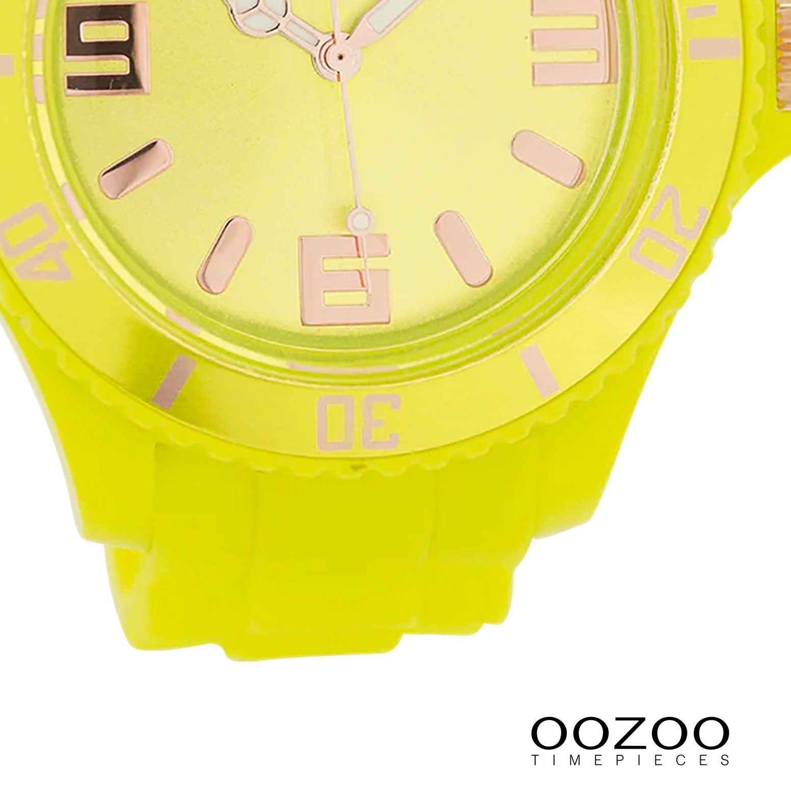 OOZOO Quarzuhr Oozoo Damen Armbanduhr blau Analog, (Analoguhr), Damenuhr rund, extra groß (ca. 48mm) Silikonarmband, Fashion-Style