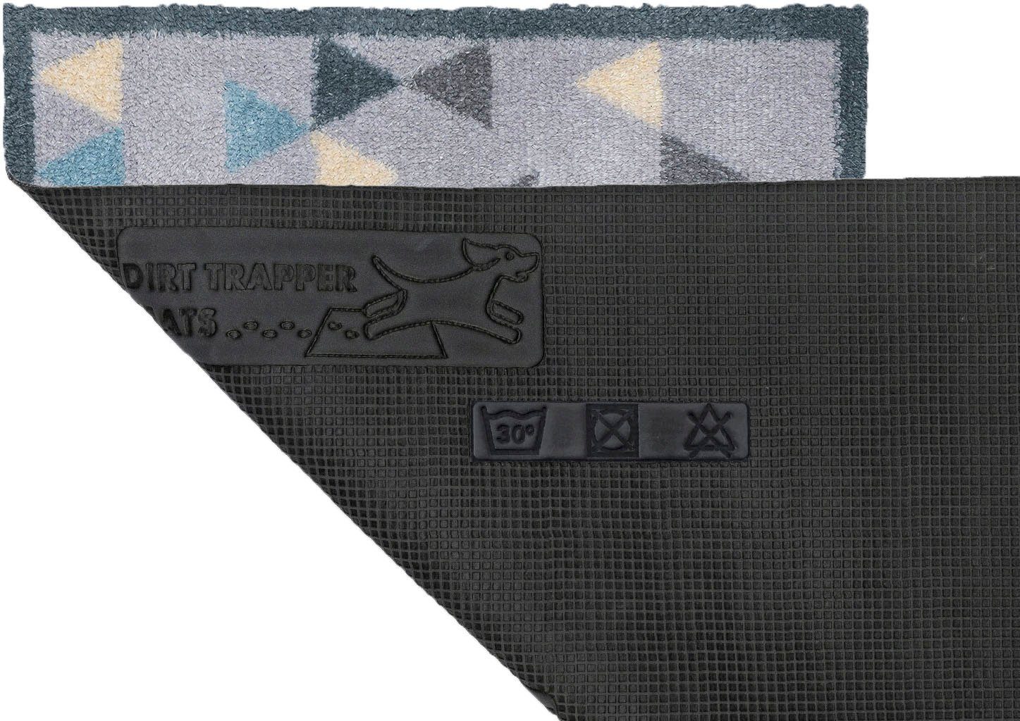 Triangles, Höhe: Teppich by mm wash+dry Kleen-Tex, rechteckig, 9