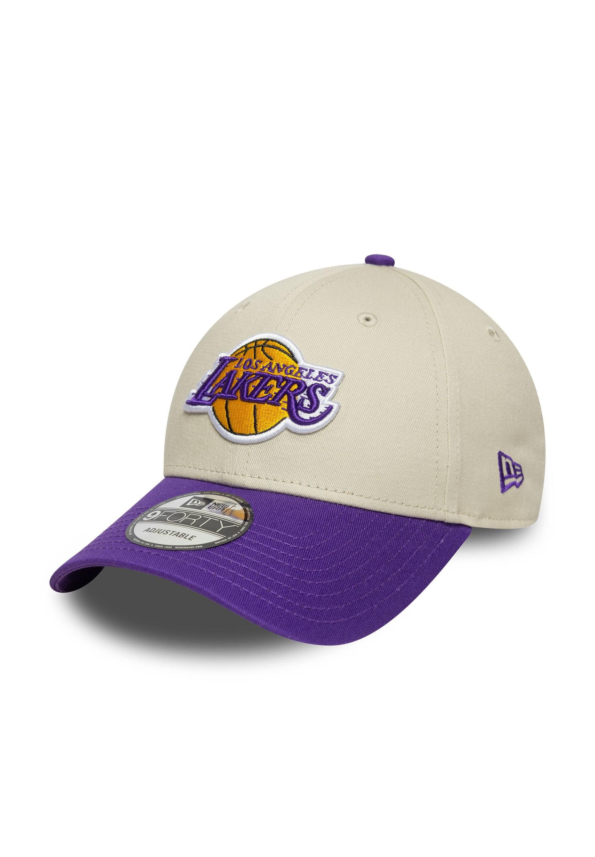 New Era Baseball Cap Los Angeles Lakers NBA New Era 9Forty Contrast Visor Cap Beige (1-St)