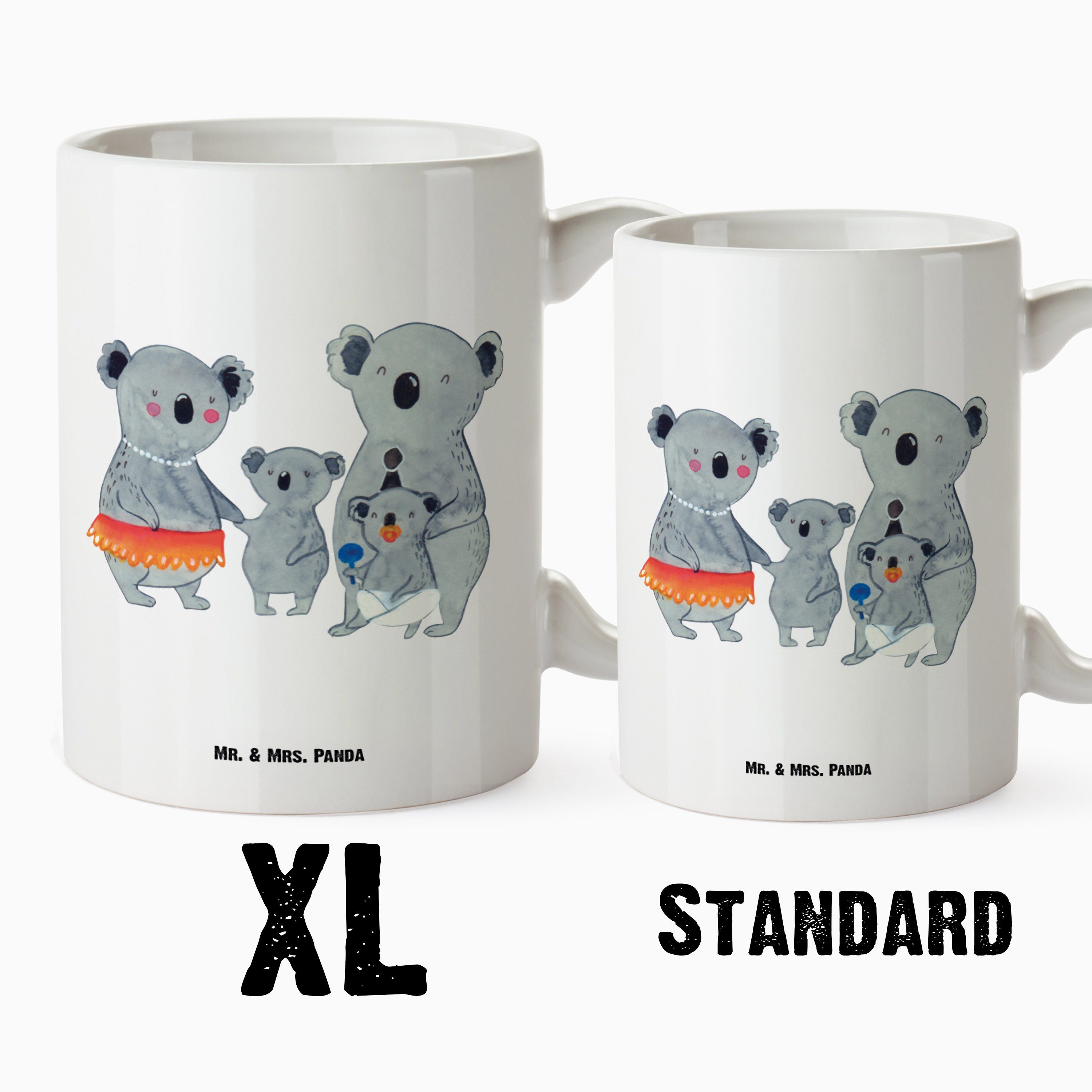 Papa, Tasse XL Becher, XL Mrs. Vatertag, Weiß - Tasse, Mr. - Tasse Keramik Familie Koala XL & Geschenk, Panda