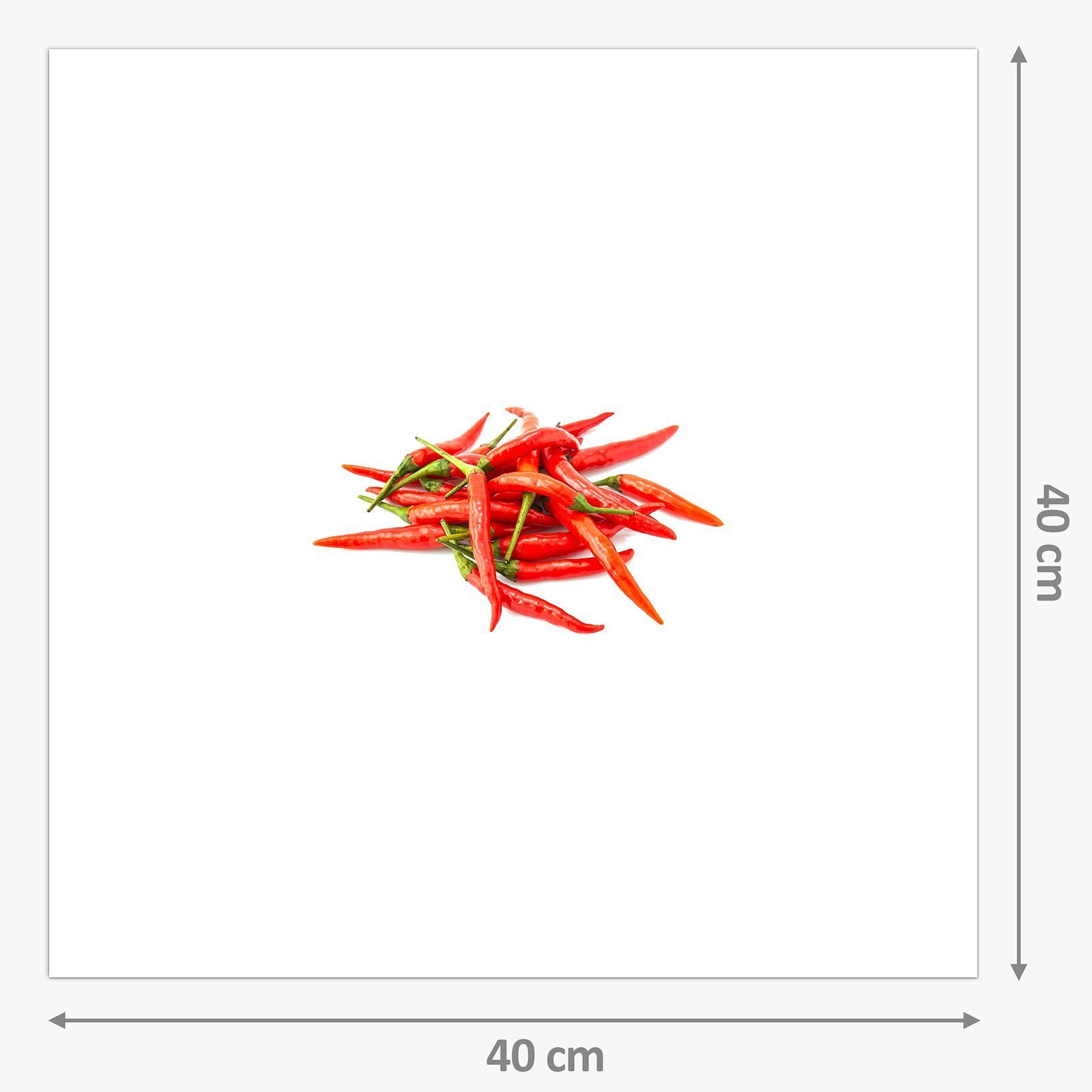 Küchenrückwand Spritzschutz Chilischoten Primedeco Küchenrückwand Mix Motiv mit aus Glas