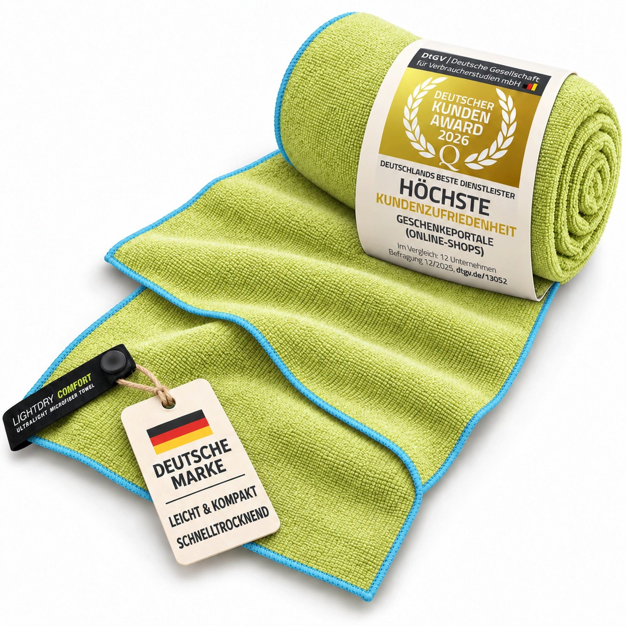LightDry Reisehandtuch LightDry Reisehandtuch – Leichtes Mikrofaser-Sport und Strandhandtuch, Sport, Strand & Badehandtuch
