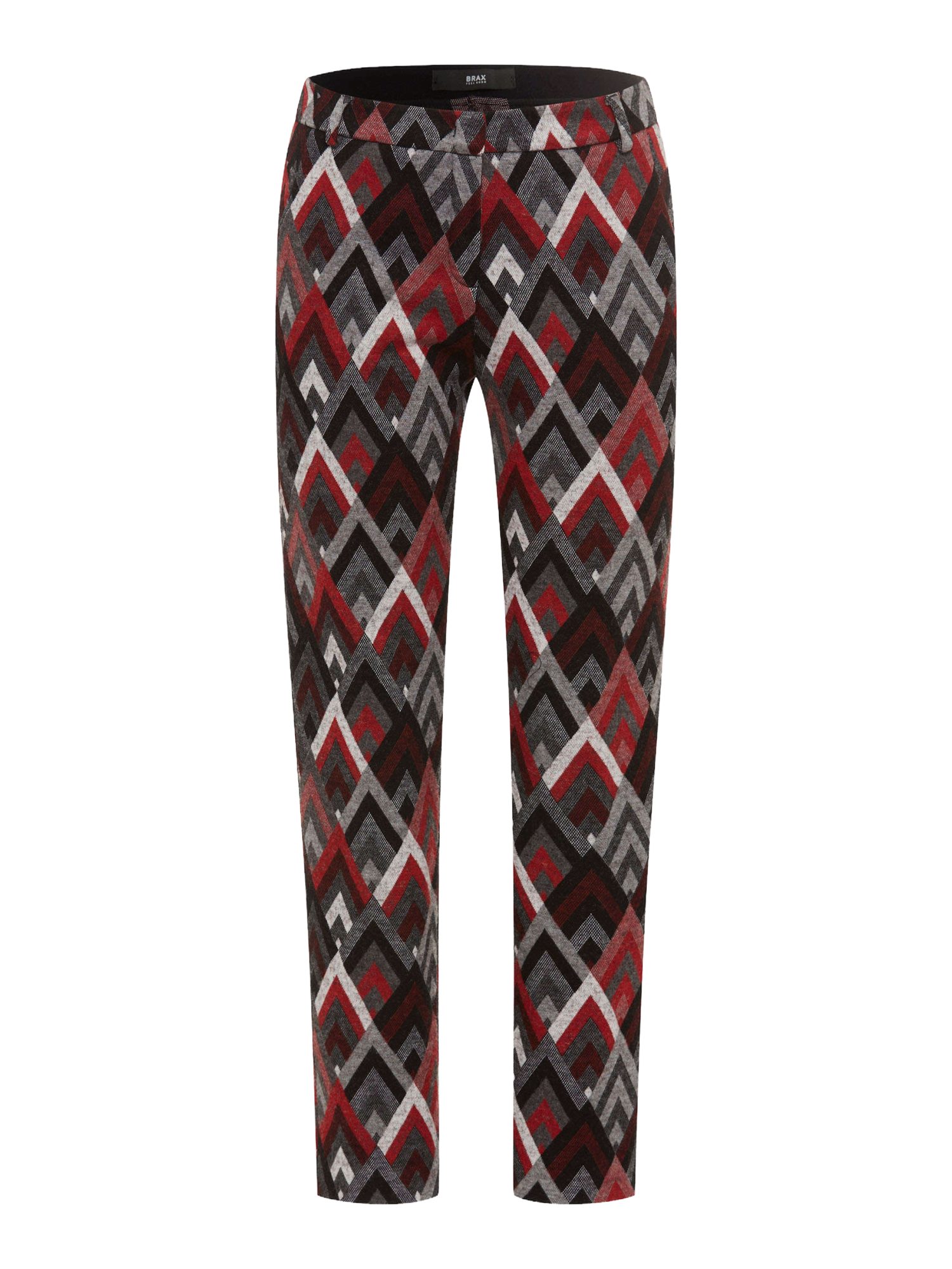 Brax Stretch-Hose rot, Casual, Polyester, Allover-Print, Regular Fit, Mittel