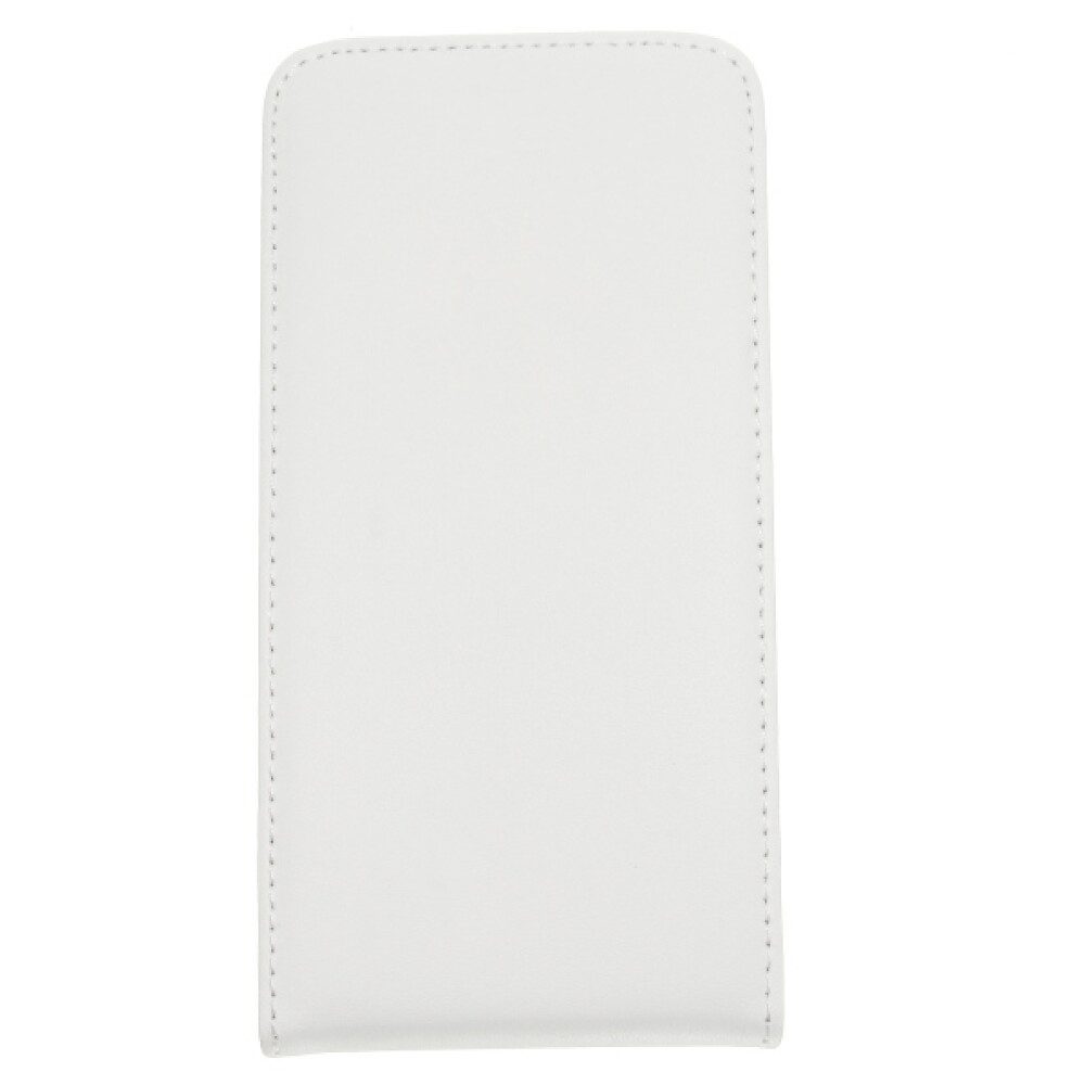 Handytasche Slim Leder Flip Hülle Samsung Galaxy Alpha G850 Weiß Schutz Tasche 425 (Flip Cover)