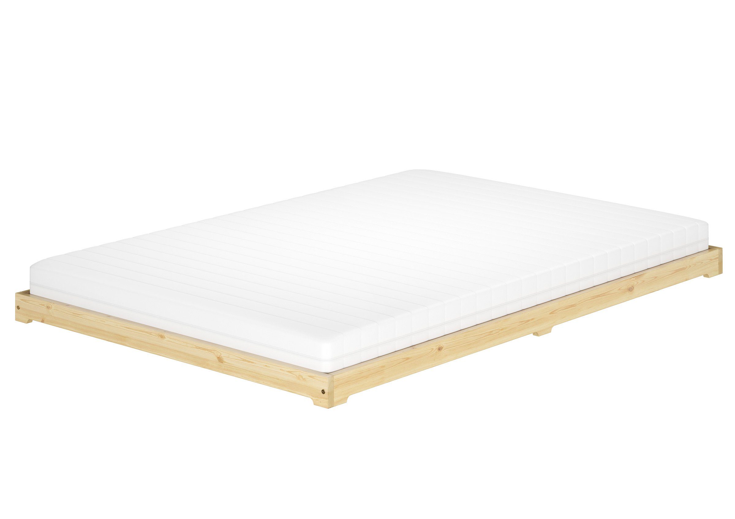 ERST-HOLZ Futonbett Futonbett Massivholz Extra Niedrig Kiefer Massivholz 14 günstig online kaufen