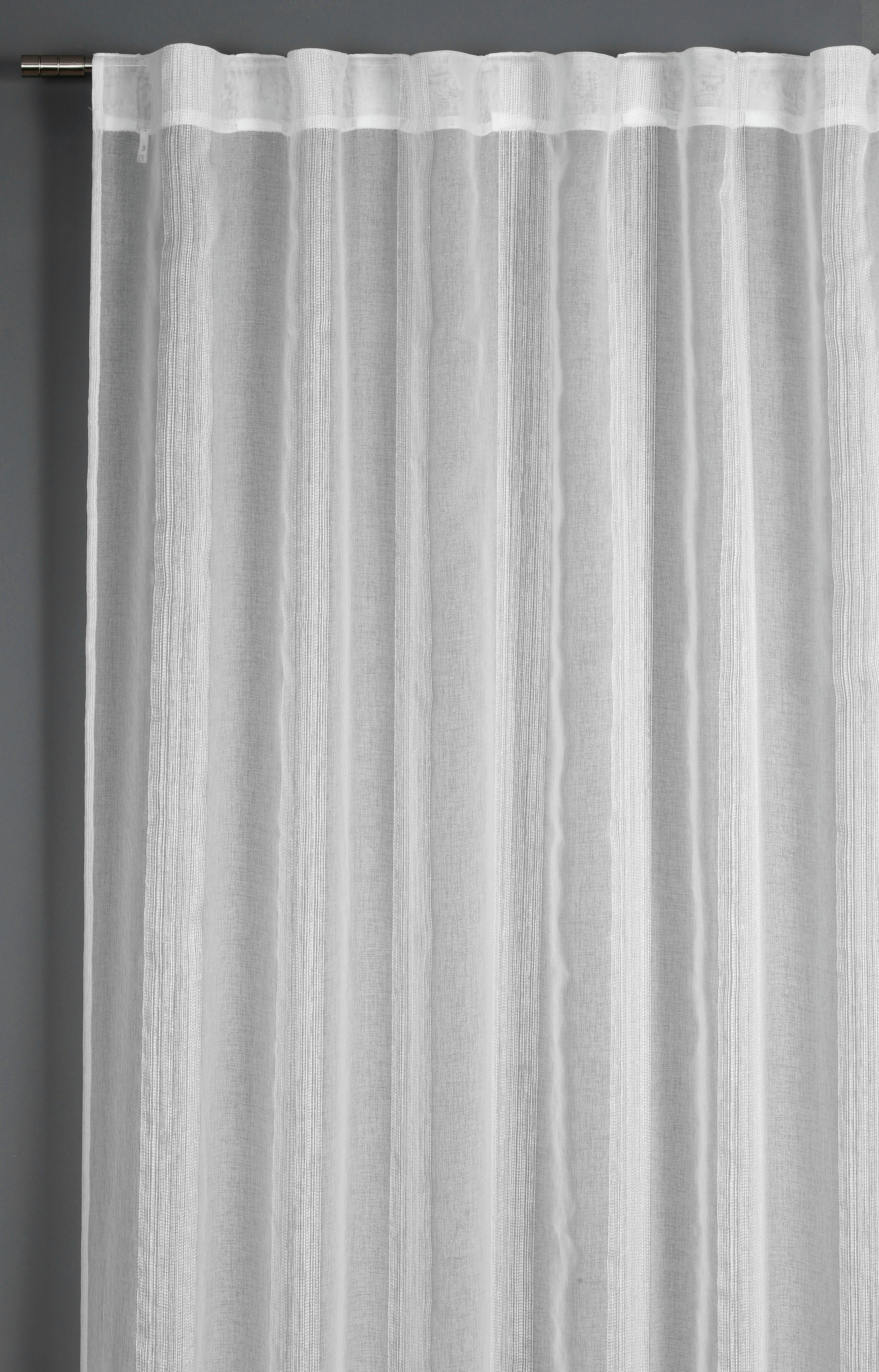 verdeckte Schlaufen Vorhang Streifen Schlaufe, verdeckter GARDINIA, St), Muster mit mit transparent, Schal (1