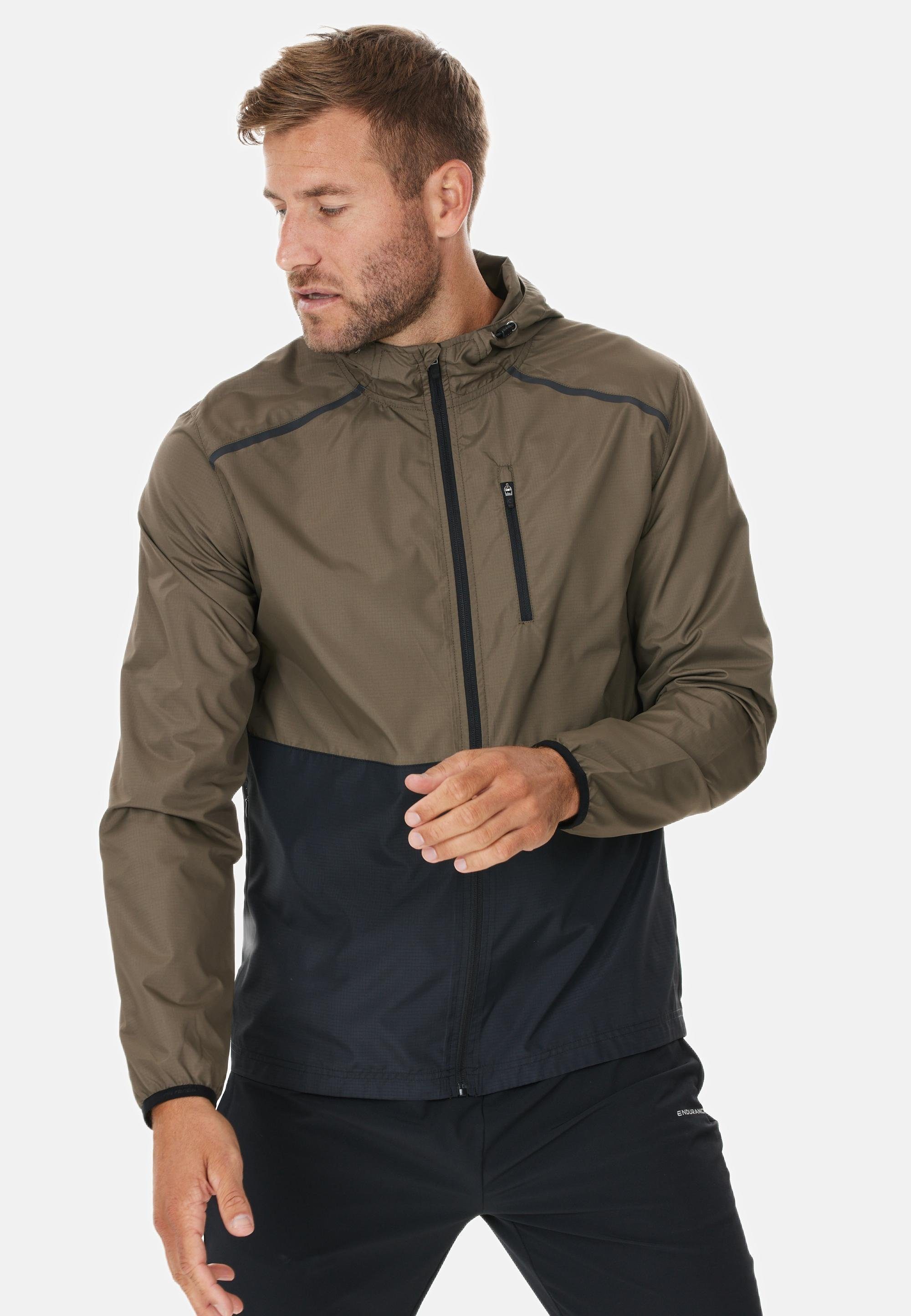 Material Outdoorjacke aus ENDURANCE Hugoee winddichtem braun