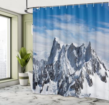 Abakuhaus Duschvorhang Moderner Digitaldruck mit 12 Haken auf Stoff Wasser Resistent Breite 175 cm, Höhe 180 cm, Berge Malerische Mont Blanc