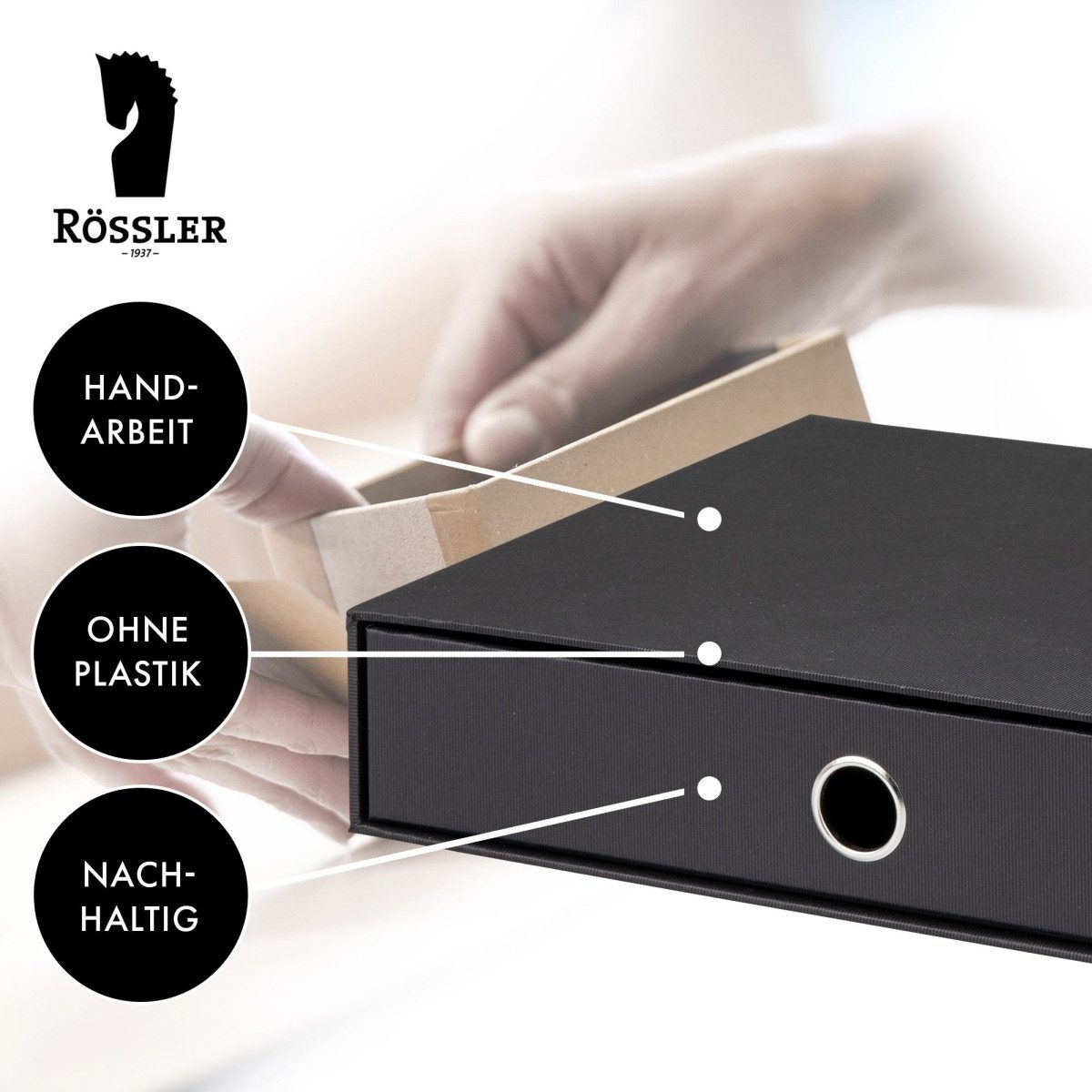 Organizer Schubladenbox Schwarz A4