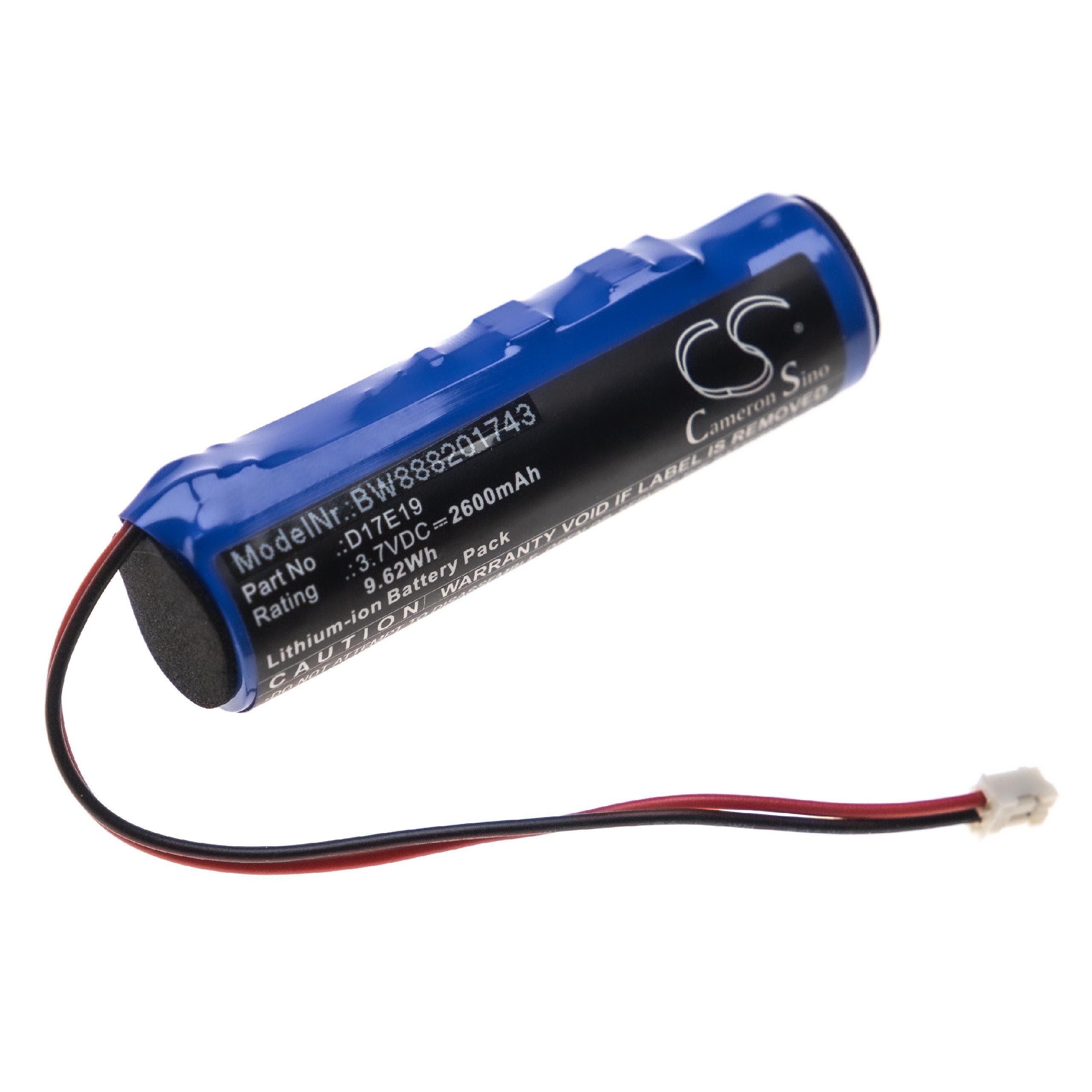 vhbw kompatibel mit iHome D17E19 Akku Li-Ion 2600 mAh (3,7 V)