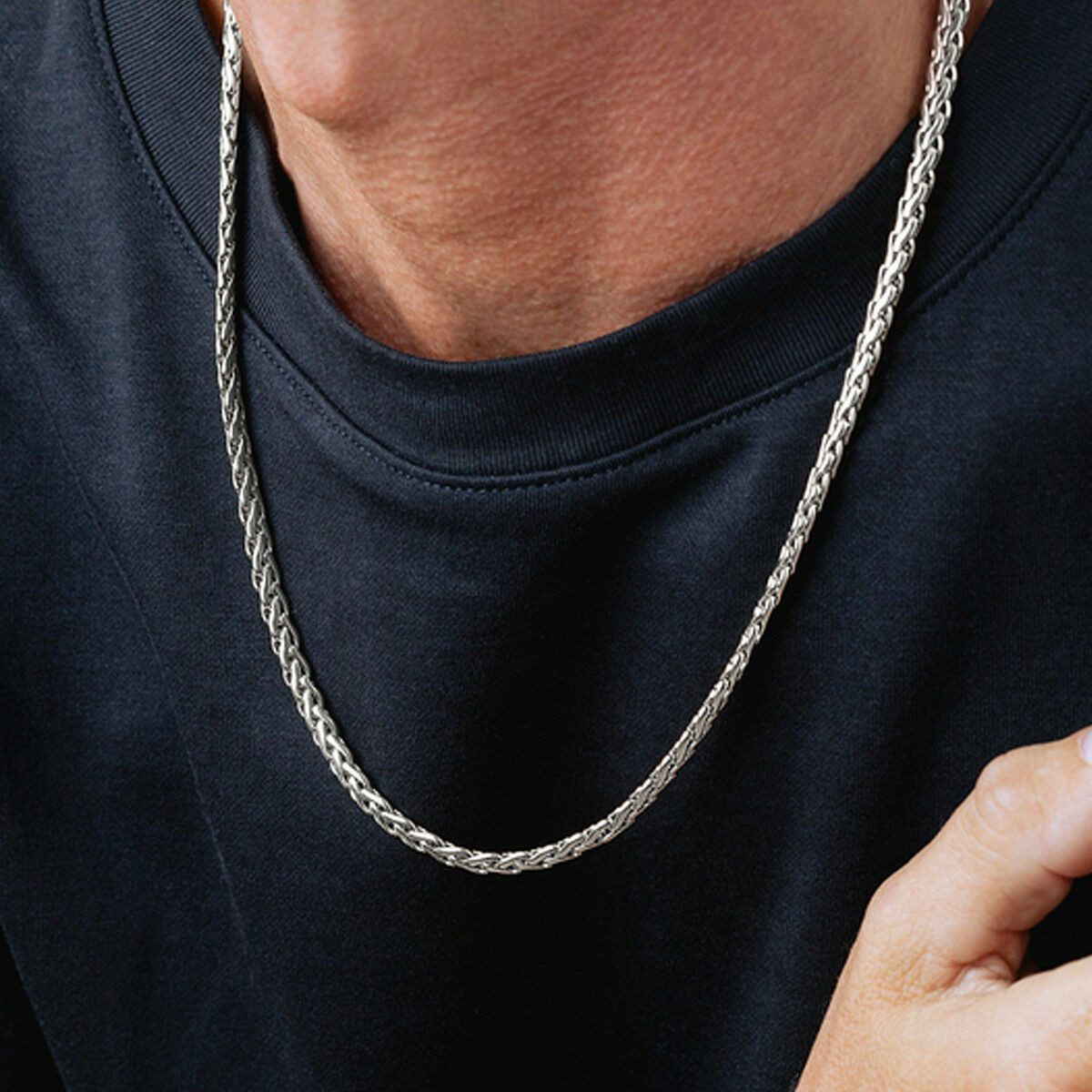 Lotus Edelstahlkette Damenhalskette Lotu...