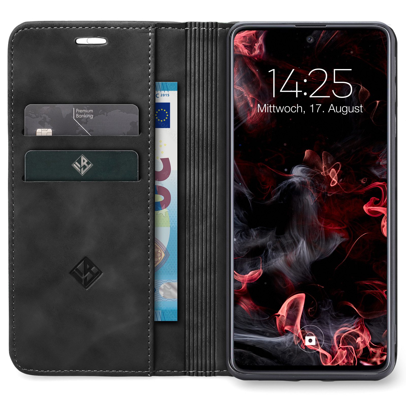 Tec-Expert Handyhülle Tasche Hülle für Samsung Galaxy S21 5G 6.4 Zoll, 6.4, Cover Klapphülle Case mit Kartenfach Fliphülle aufstellbar