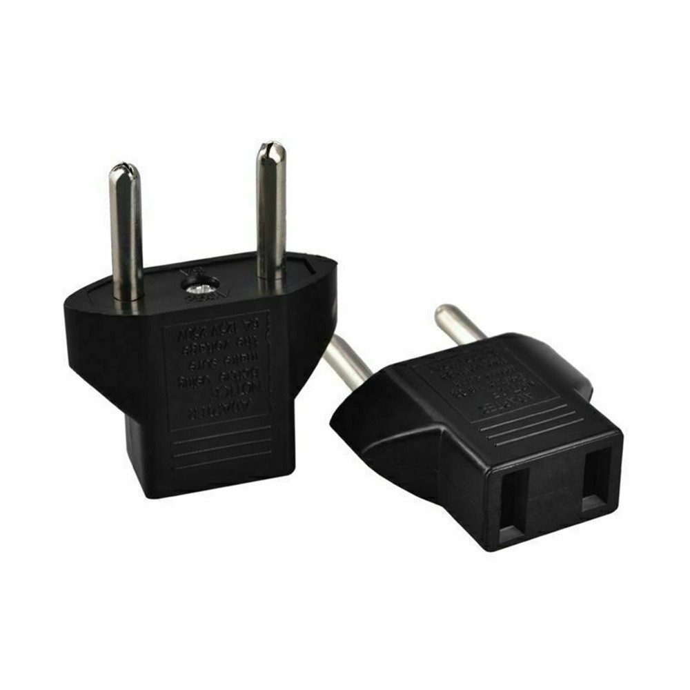SpionProfi 2x USA Steckeradapter für China, AU, Japan auf EU/DE Euro-Stecker Elektro-Adapter, Kompakter USA-zu-EU-Adapter, ideal für US-Geräte in Europa