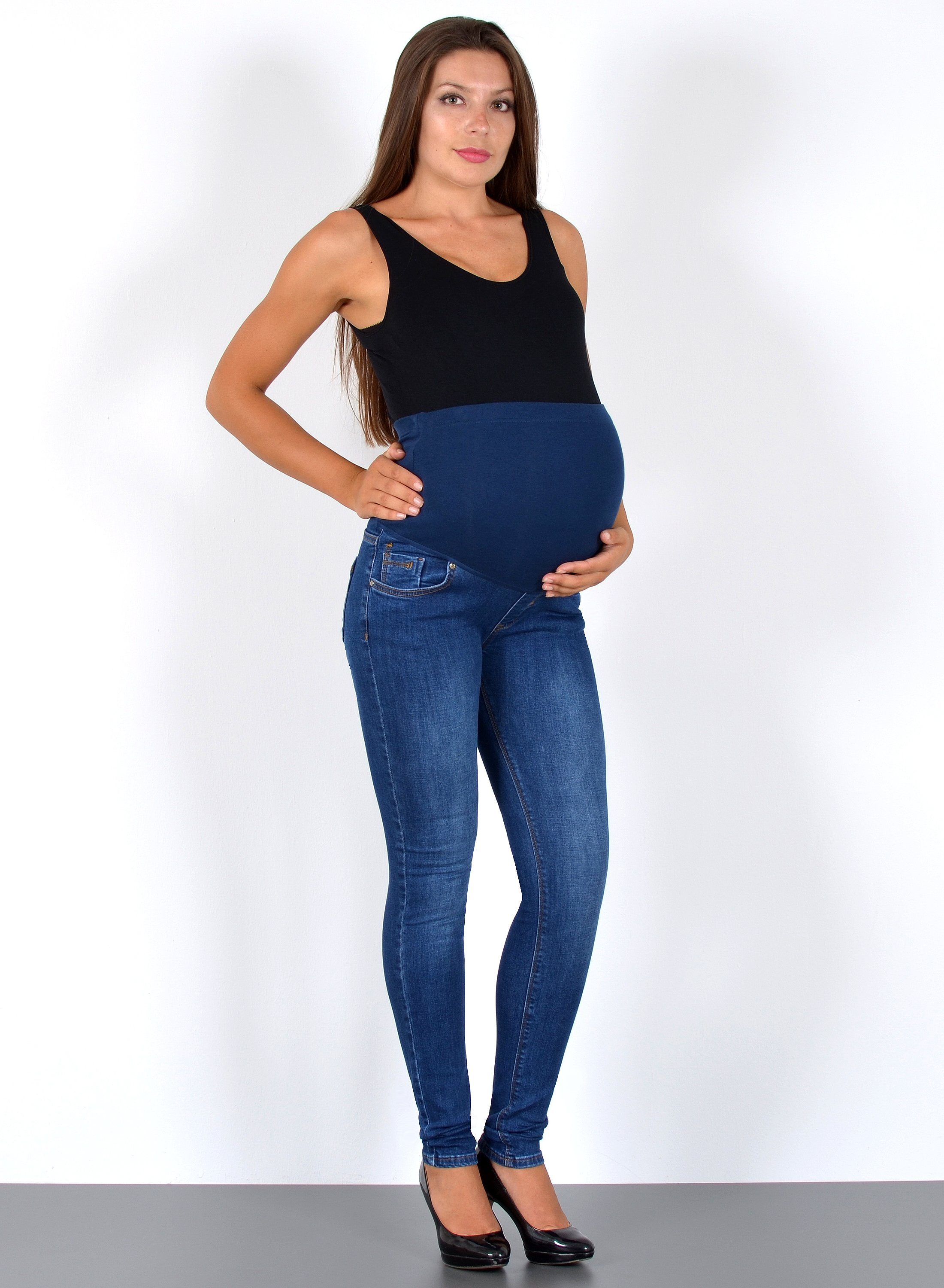 ESRA Umstandsjeans J531 Damen Skinny Fit Schwangerschaftshose mit elastisch günstig online kaufen