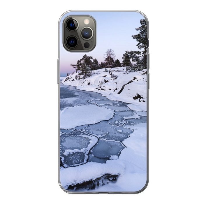 MuchoWow Handyhülle Meer - Eis - Schnee Handyhülle Apple iPhone 12 Pro Max Smartphone-Bumper Print Handy