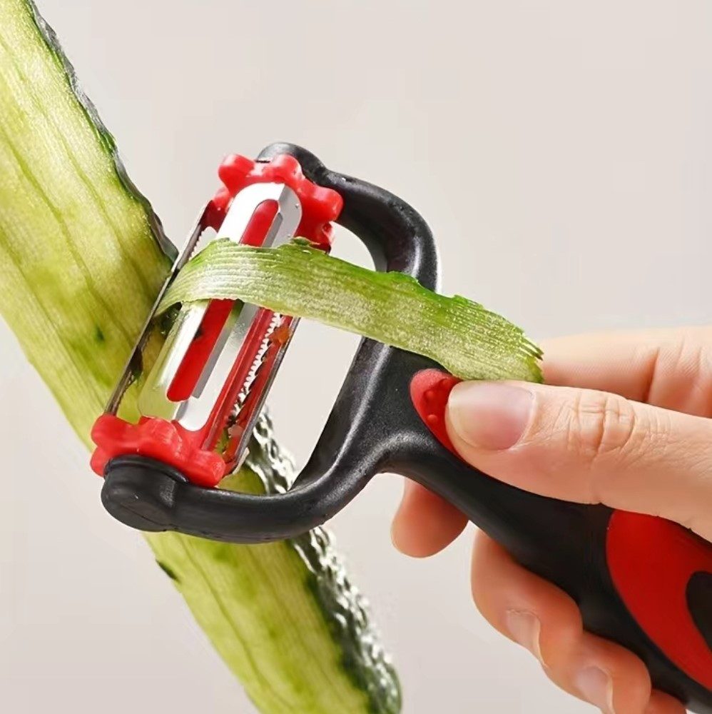 Nur Online 75 Gemüseschneider Gemüse Schäler, 3-in-1 Gemüse,Obstschäler,Karotten,Kartoffelschäler, mit 3 Schäler