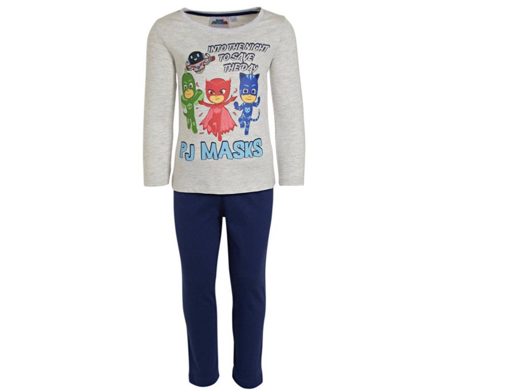 PJ Masks Schlafanzug PJ Masks Pyjamahelden Mädchen Schlafanzug grau melange