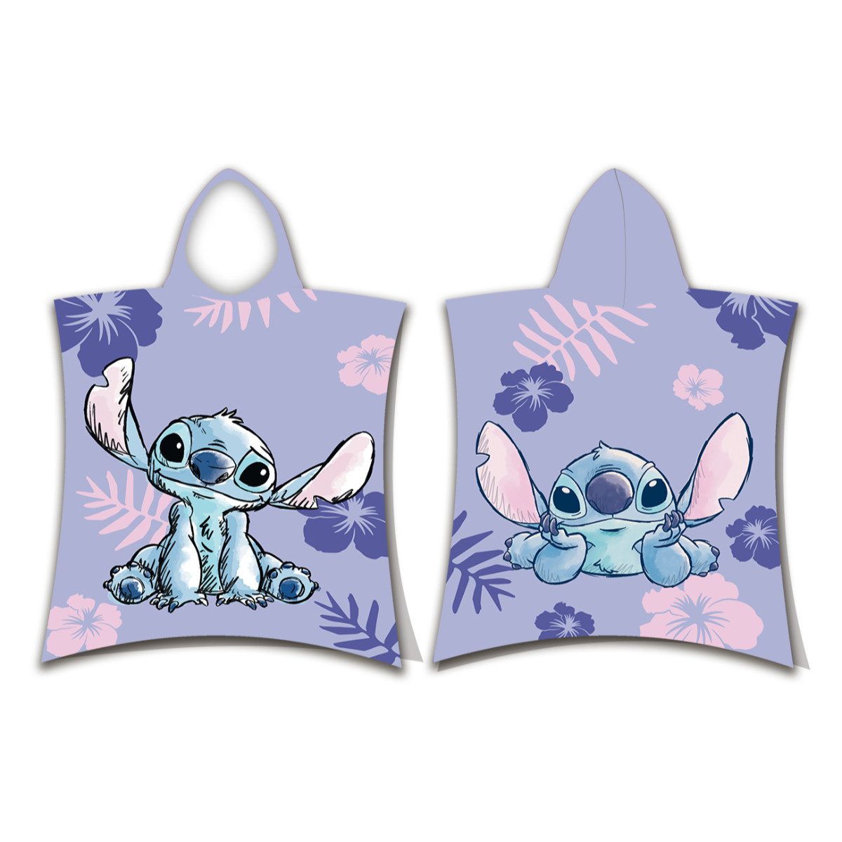 Lilo & Stitch Badeponcho Badeponcho 50 × 115 cm aus Baumwolle Badetuch mit Kapuze, Baumwolle