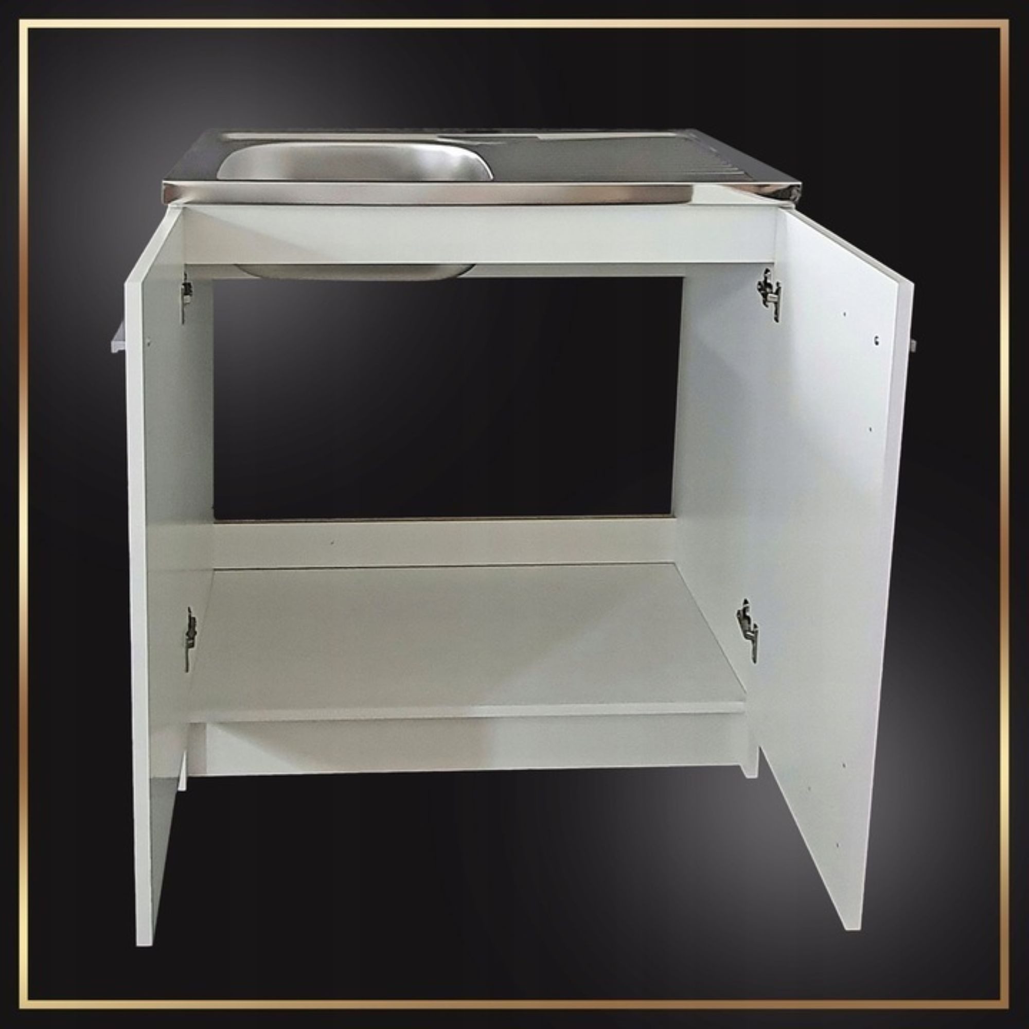 STAMAR Spülenschrank Küchenschrank 80cm Weiß Spüle günstig online kaufen