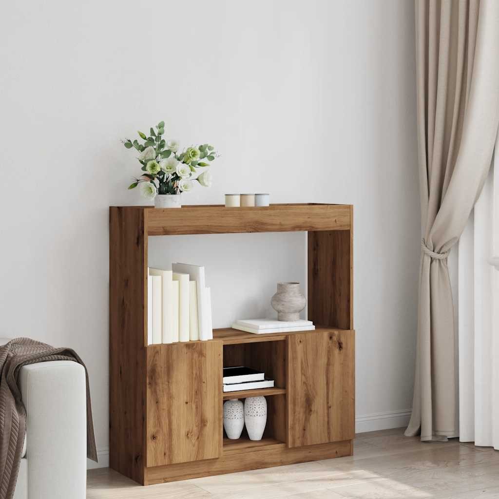 vidaXL Bücherregal Highboard Artisan-Eiche 92x33x100 cm günstig online kaufen