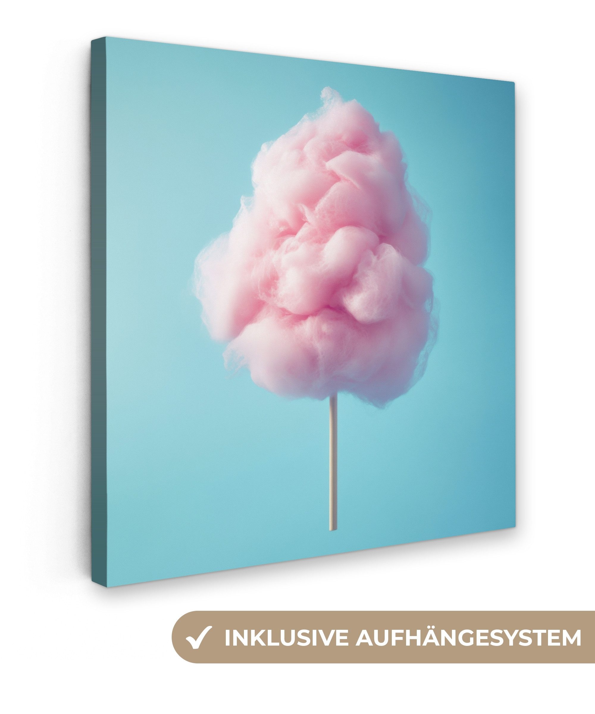 OneMillionCanvasses® Leinwandbild Zuckerwatte - Süßes - günstig online kaufen