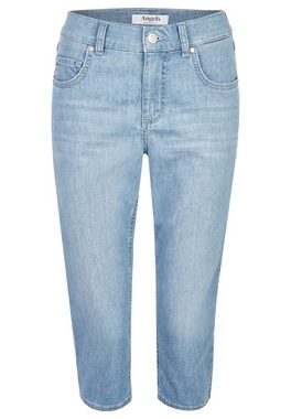 ANGELS Slim-fit-Jeans Capri-Jeans Anacapri im Used-Look mit Label-Applikationen