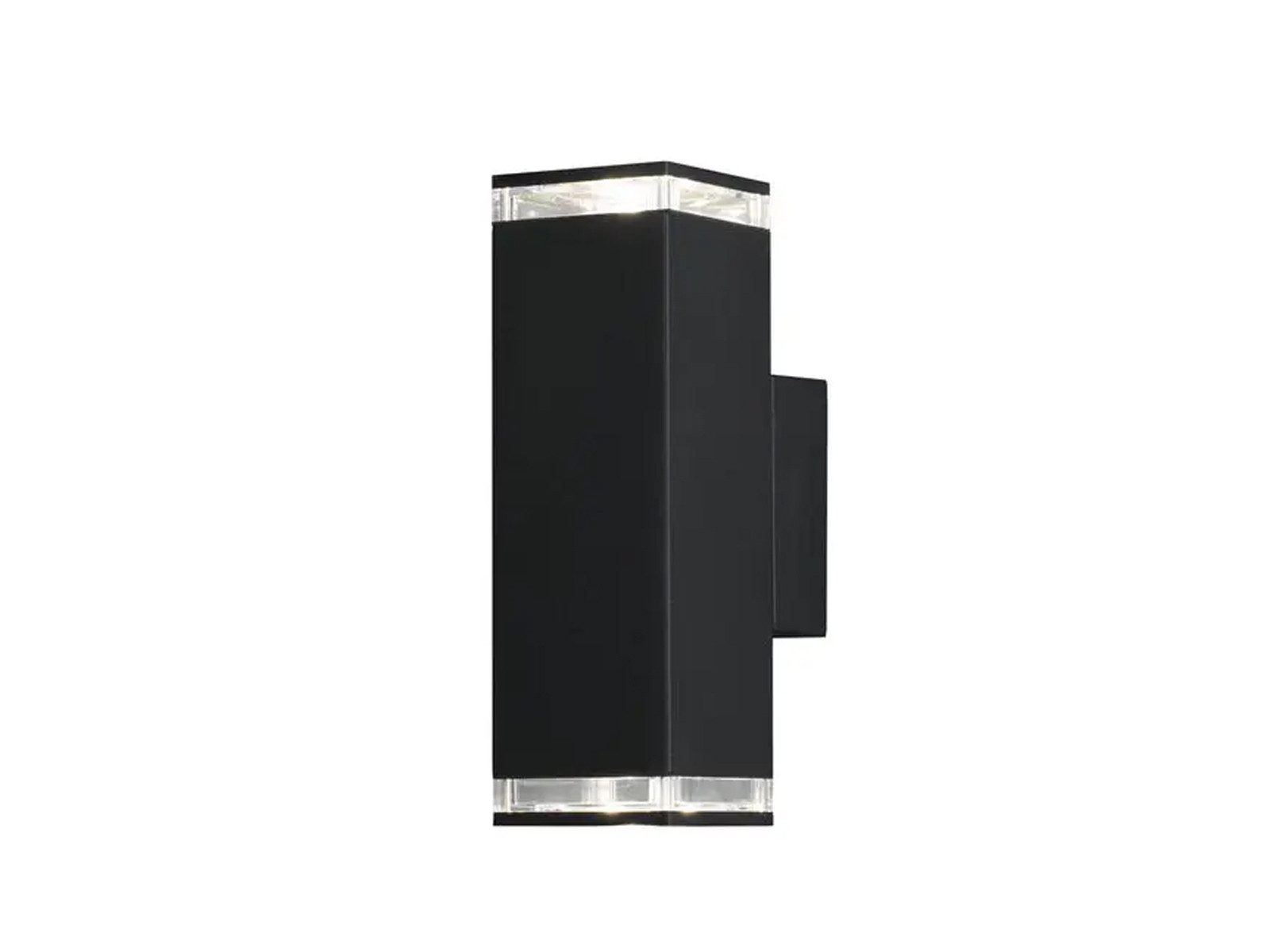 KONSTSMIDE LED Außen-Wandleuchte, LED wechselbar, warmweiß, Fassadenbeleuchtung Haus-wand Carport beleuchten, Schwarz, H: 23,5cm