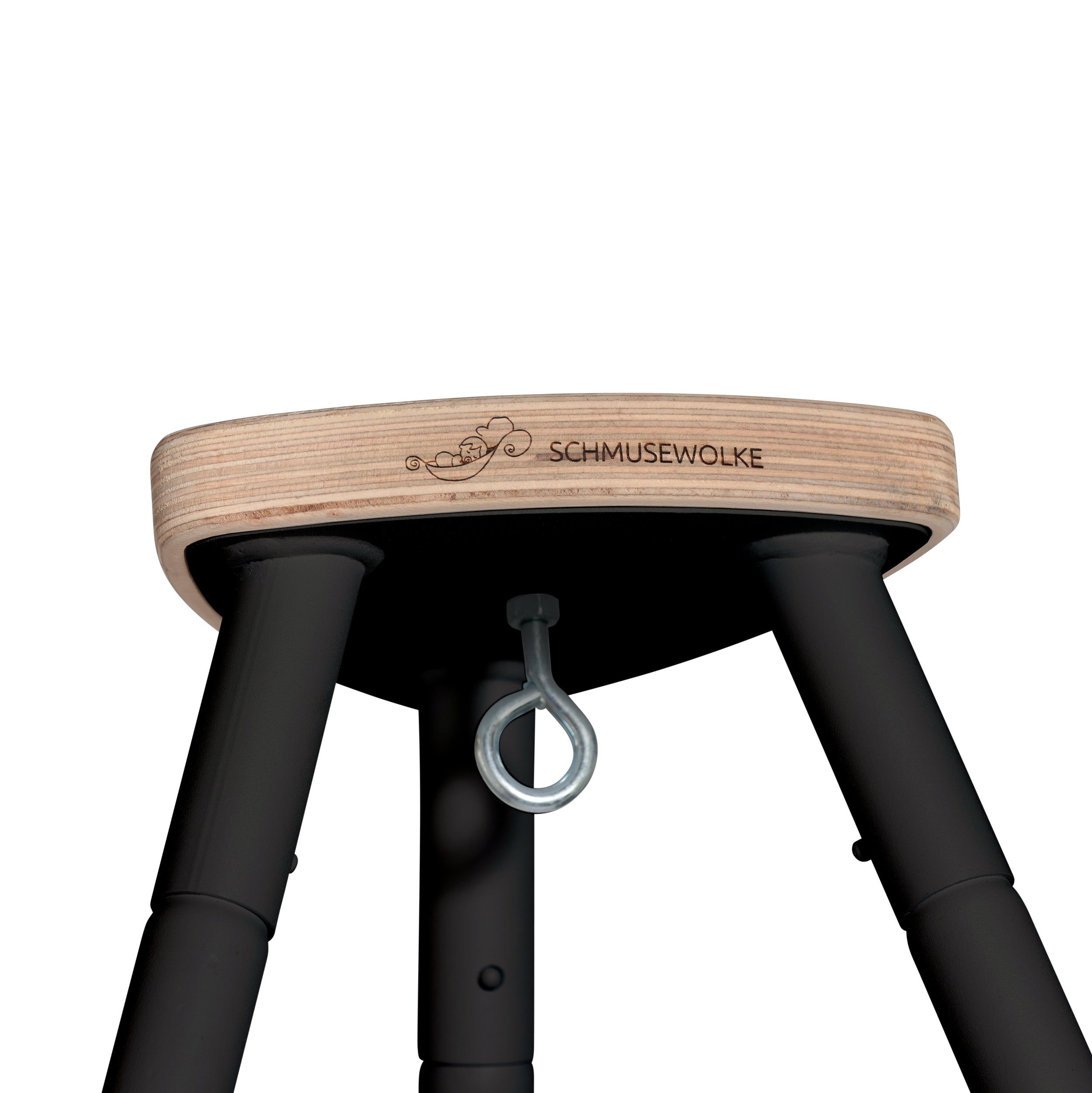 Stubenbett Federwiege Bio AirGrey mit Tipi Anthrazit und Motor