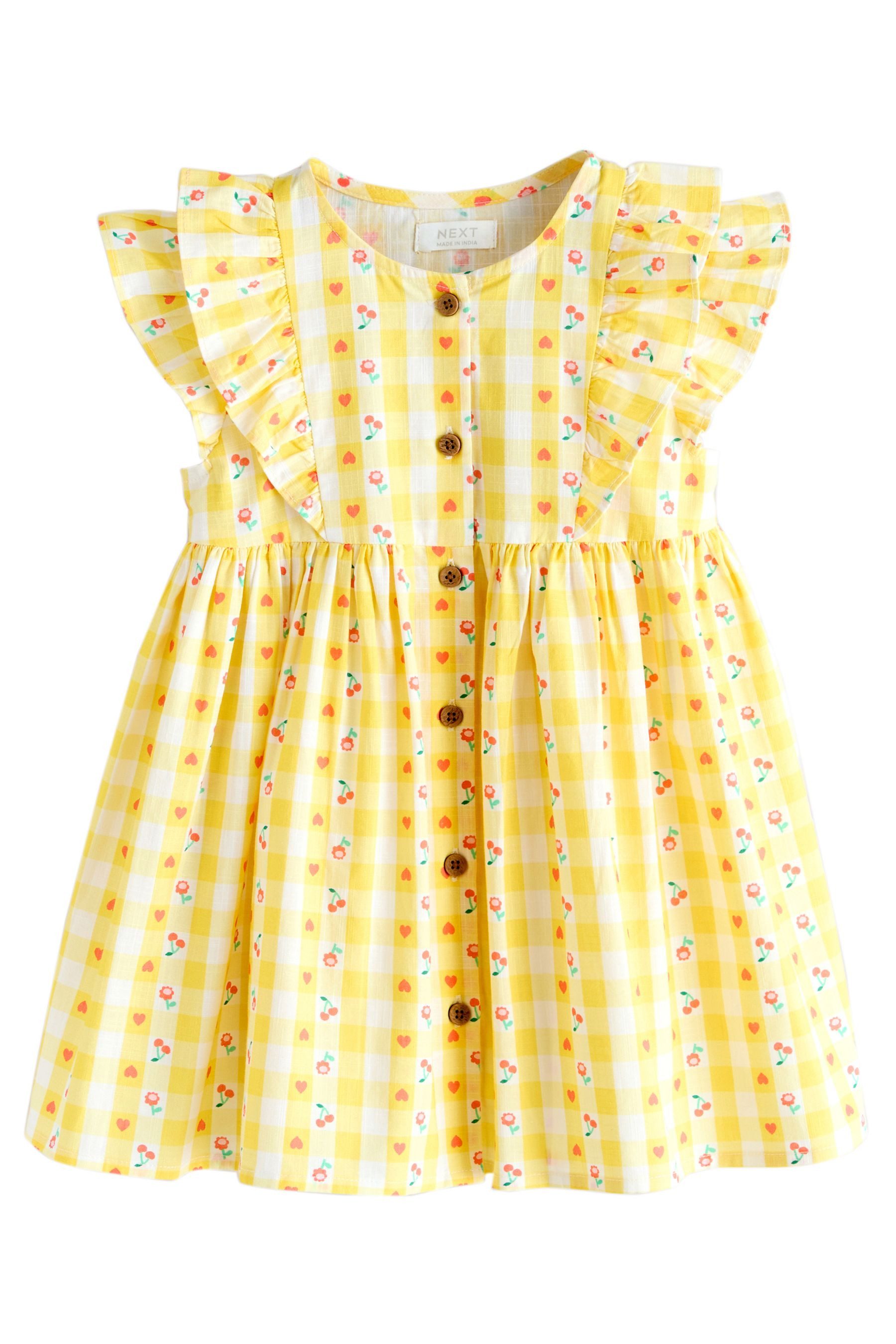 Next Blusenkleid Kleid mit Rüschenärmeln (1-tlg)