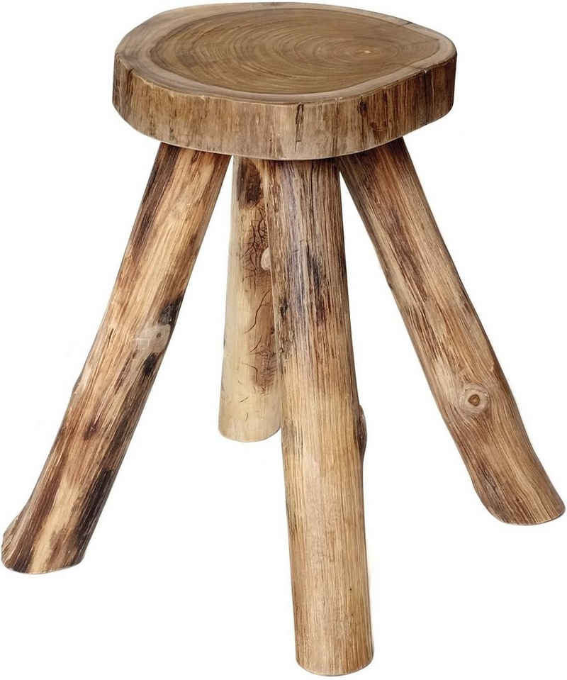 Brillibrum Hocker »Sitzhocker Beistelltisch Teakholz Holz massiv Couchtisch Nachttisch Wurzelholz Tisch«
