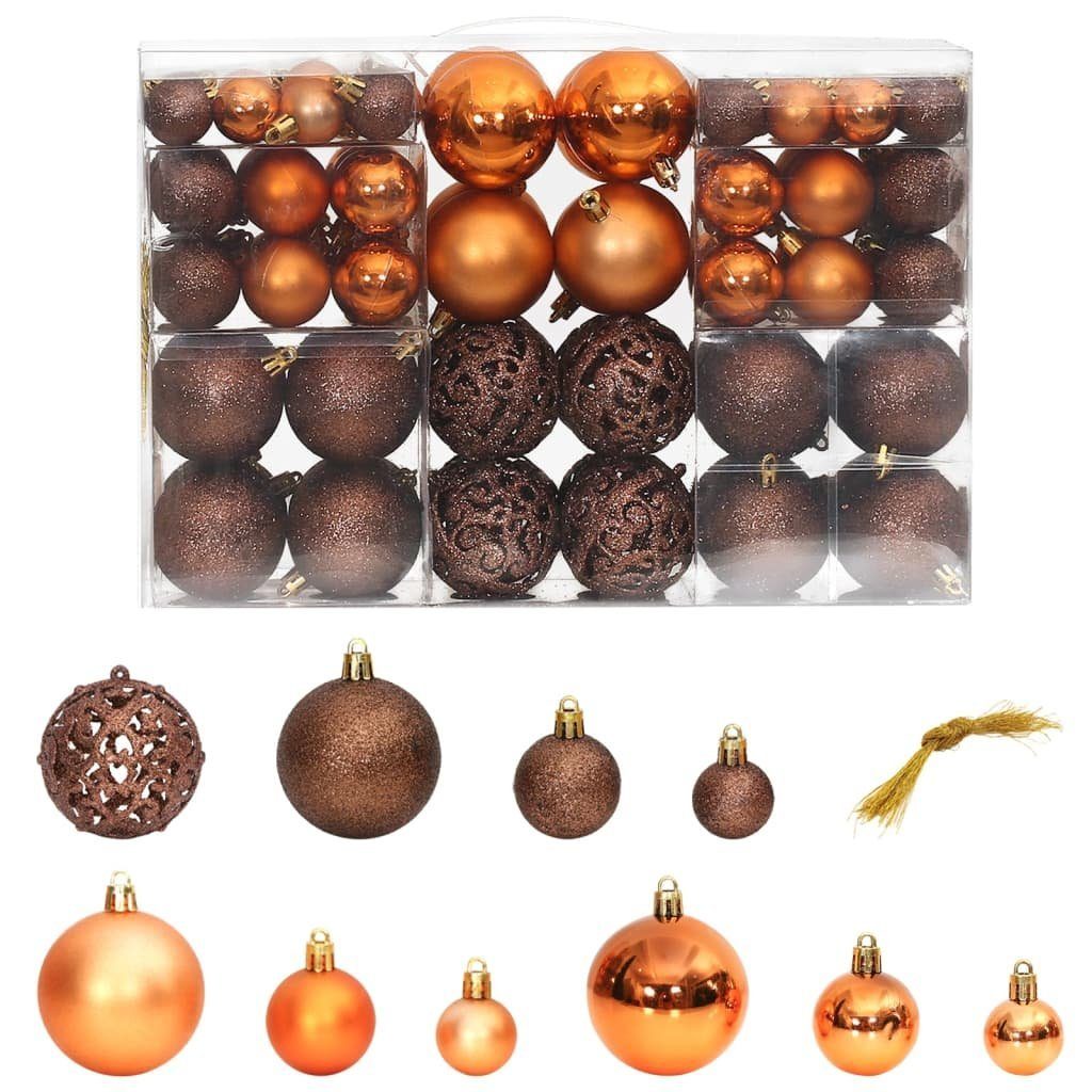 Weihnachtskugeln 6 vidaXL 3 100 cm Stk. / 4 / (100-tlg) Christbaumschmuck Braun