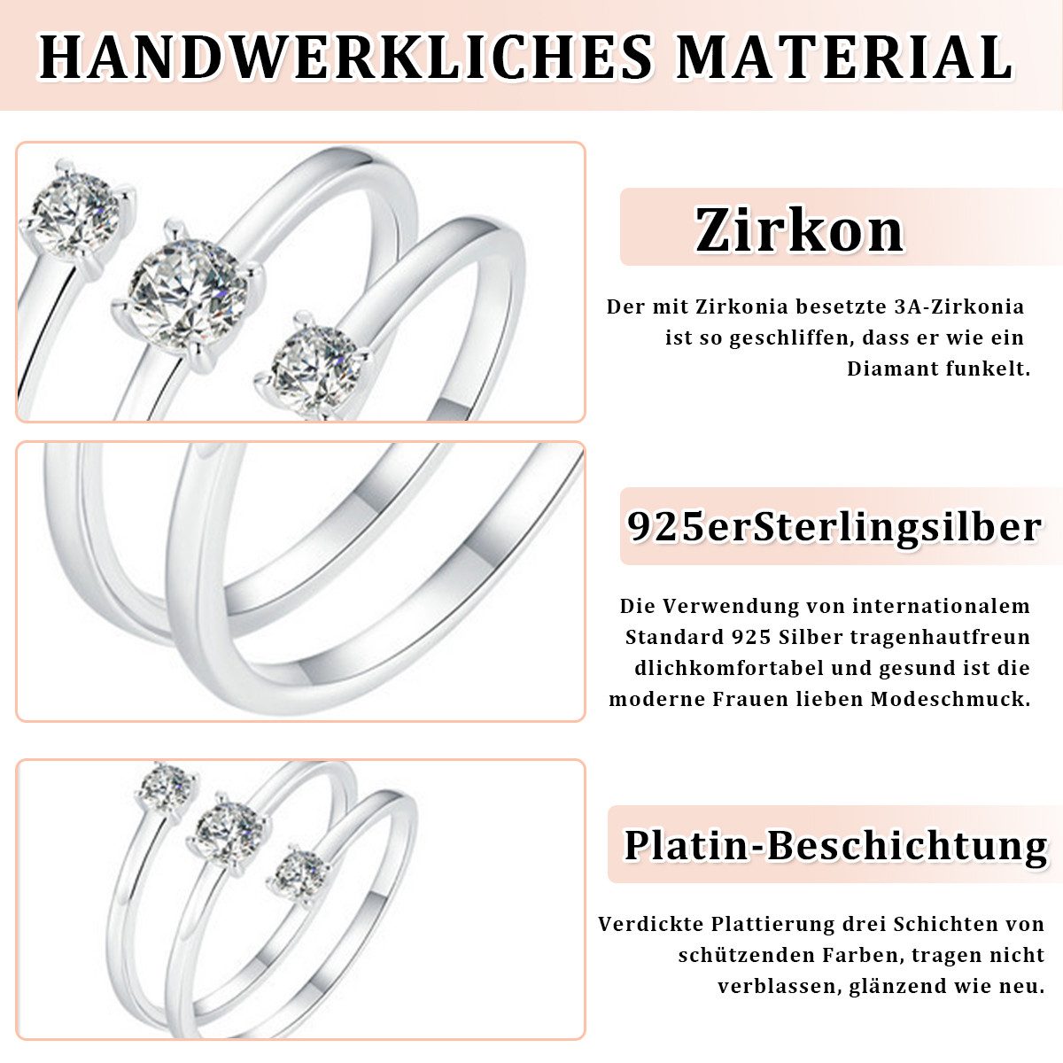 ZEUOPQ Fingerring Ring aus s925-Sterlingsilber, Gedrehter günstig online kaufen