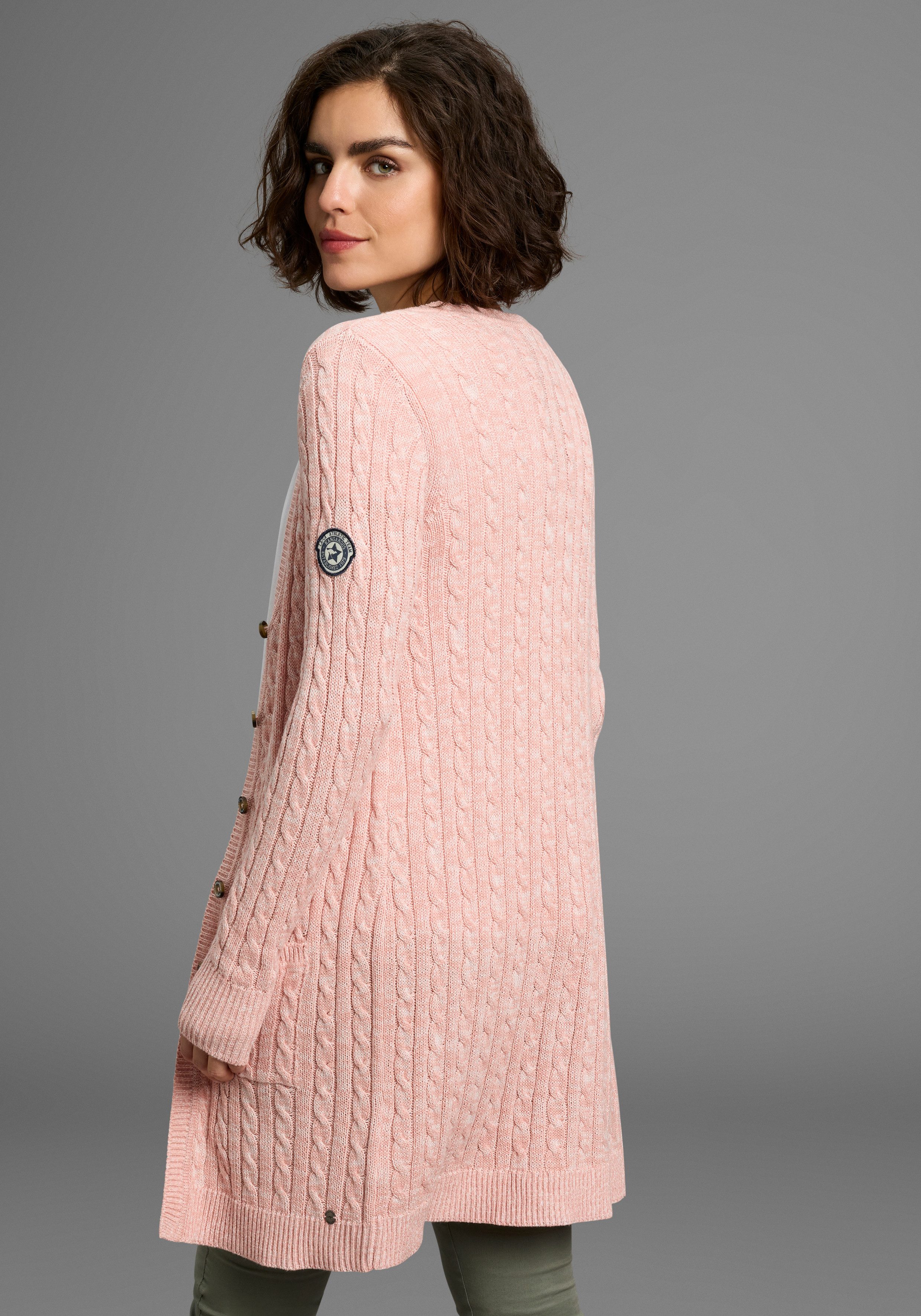 KangaROOS Longstrickjacke mit trendigem Zopfmuster und Taschen günstig online kaufen