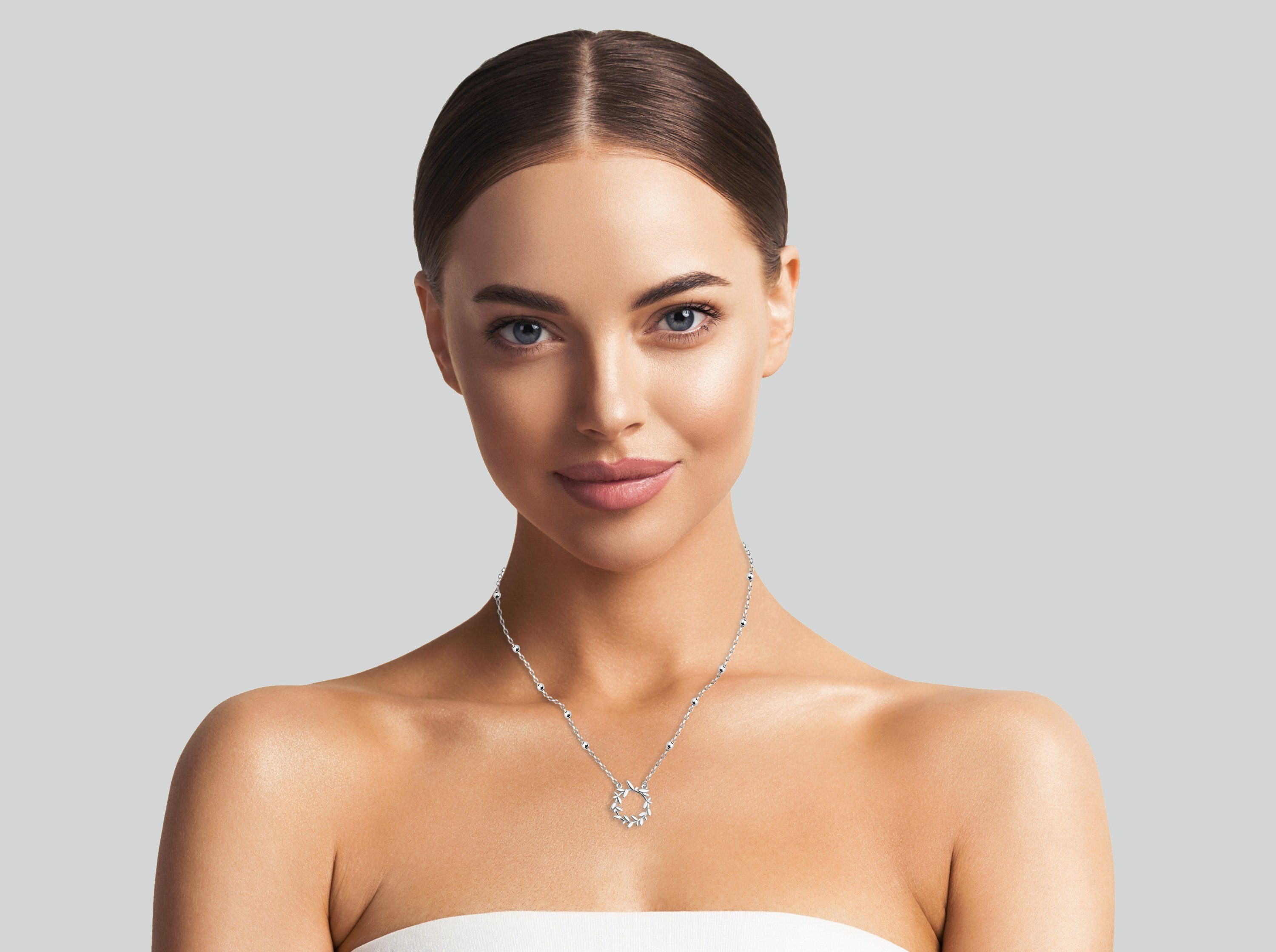 Sofia Milani Kette mit Anhänger Blatt, 925 Silber Damen Schmuck - N0439 günstig online kaufen