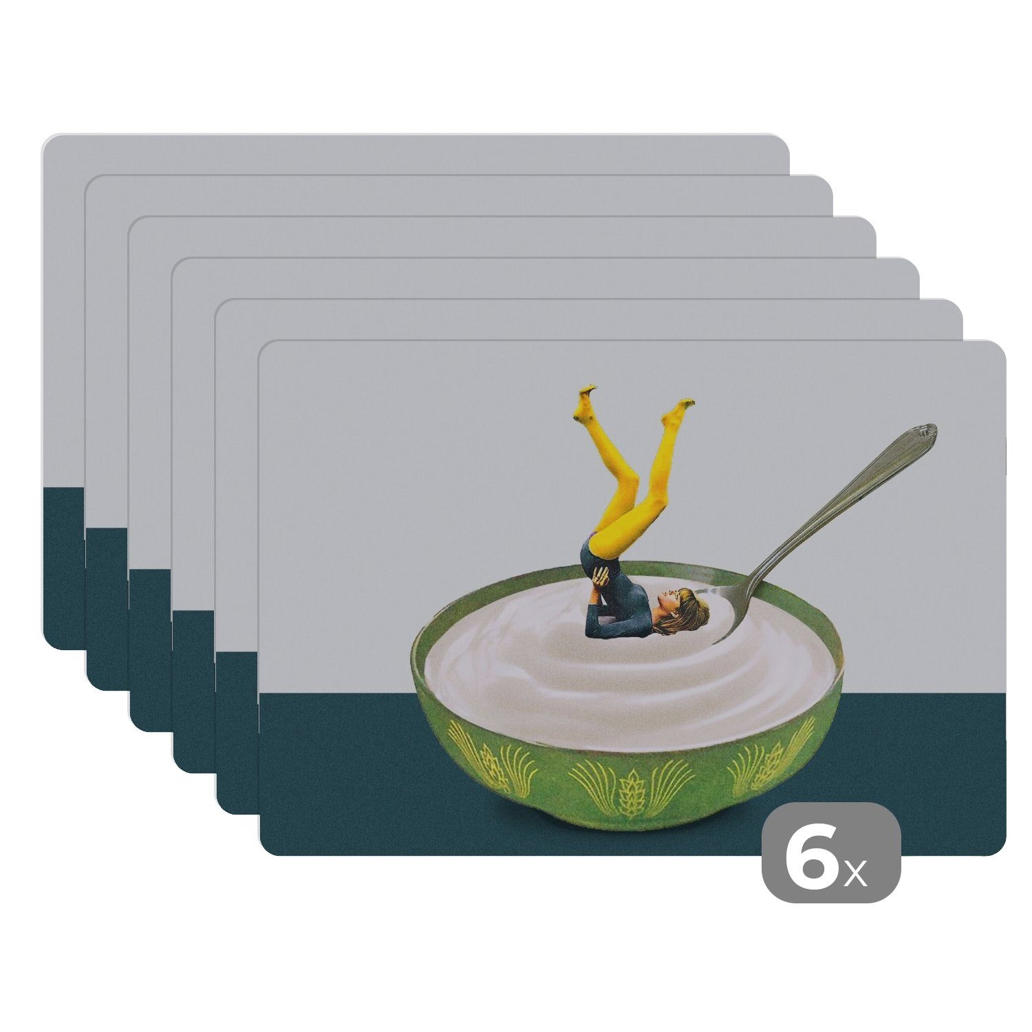 Platzset Joghurt - Yoga - Retro