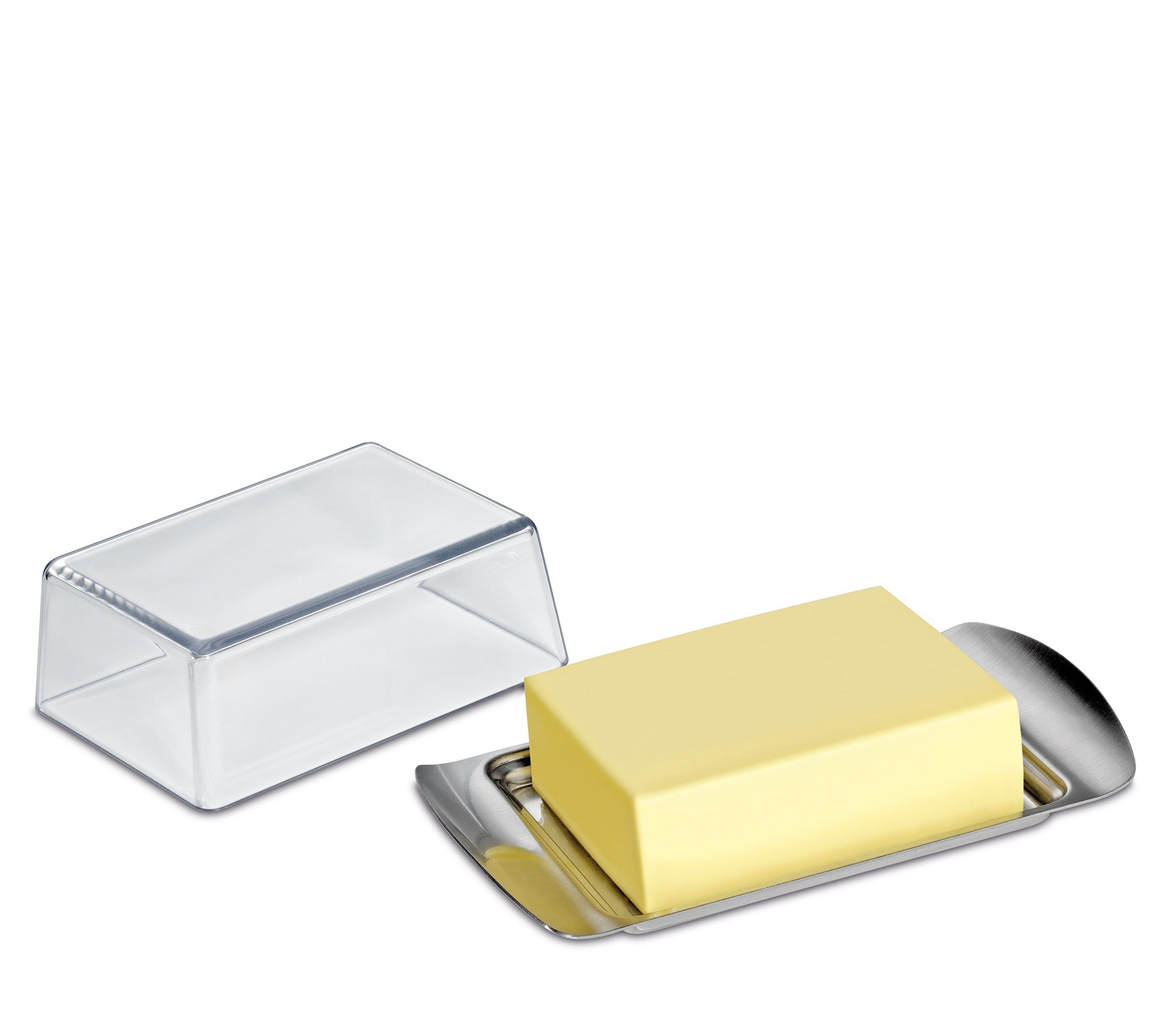 Küchenprofi Butterdose Butterdose für 250g Butter aus Edelstahl und Kunststoff, Edelstahl, Kunststoff